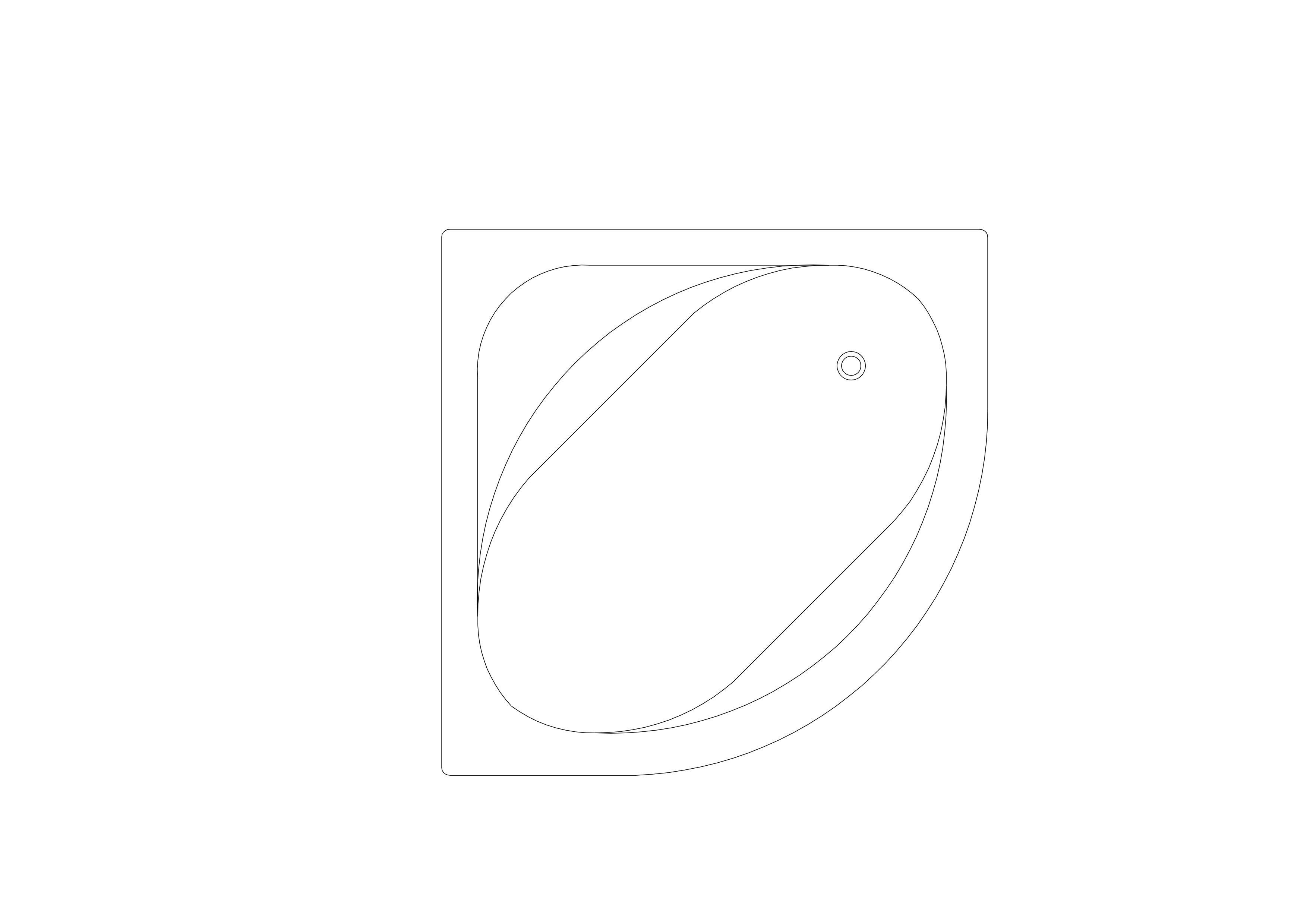Free Bathtub Top View CAD Block – DWG, DXF, PDF Format