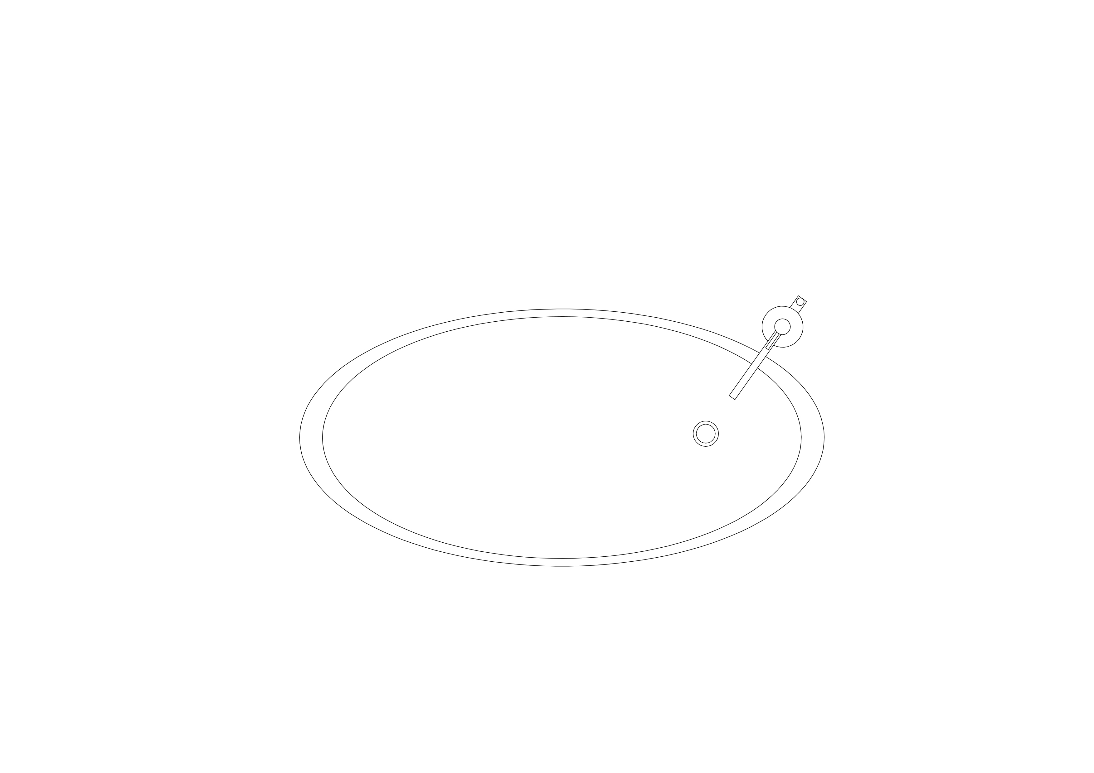 Free Bathtub Top View CAD Block – DWG, DXF, PDF Format