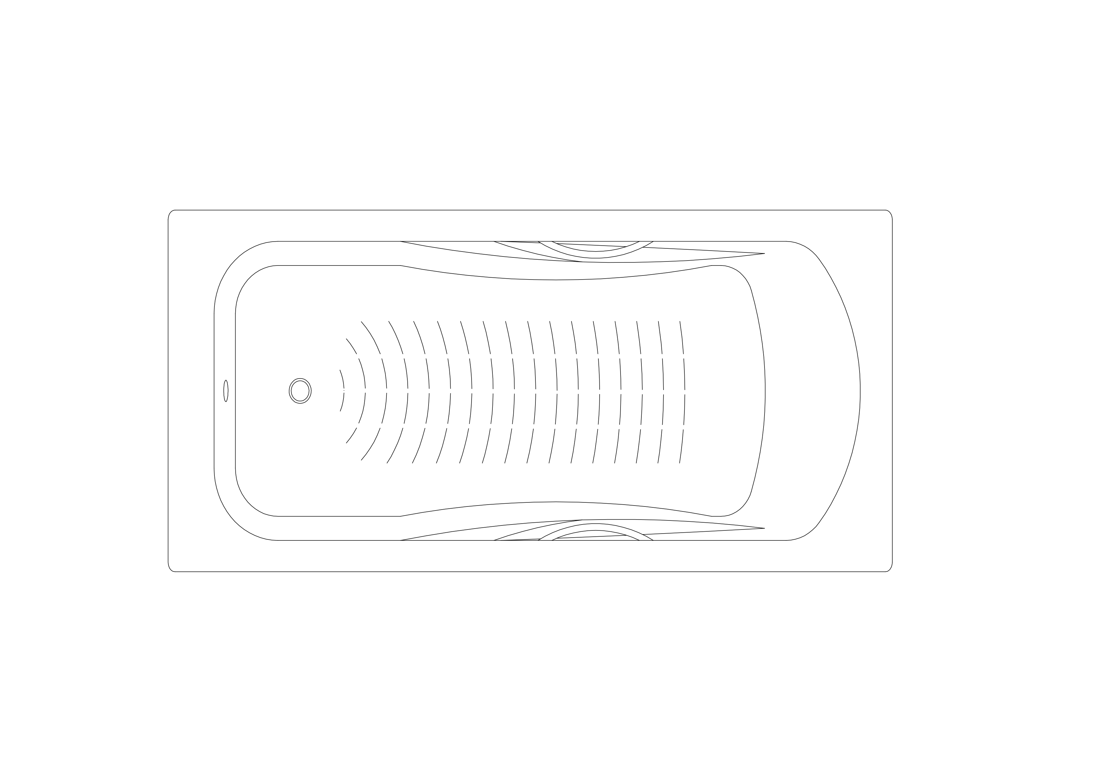 Free Bathtub Top View CAD Block – DWG, DXF, PDF Format
