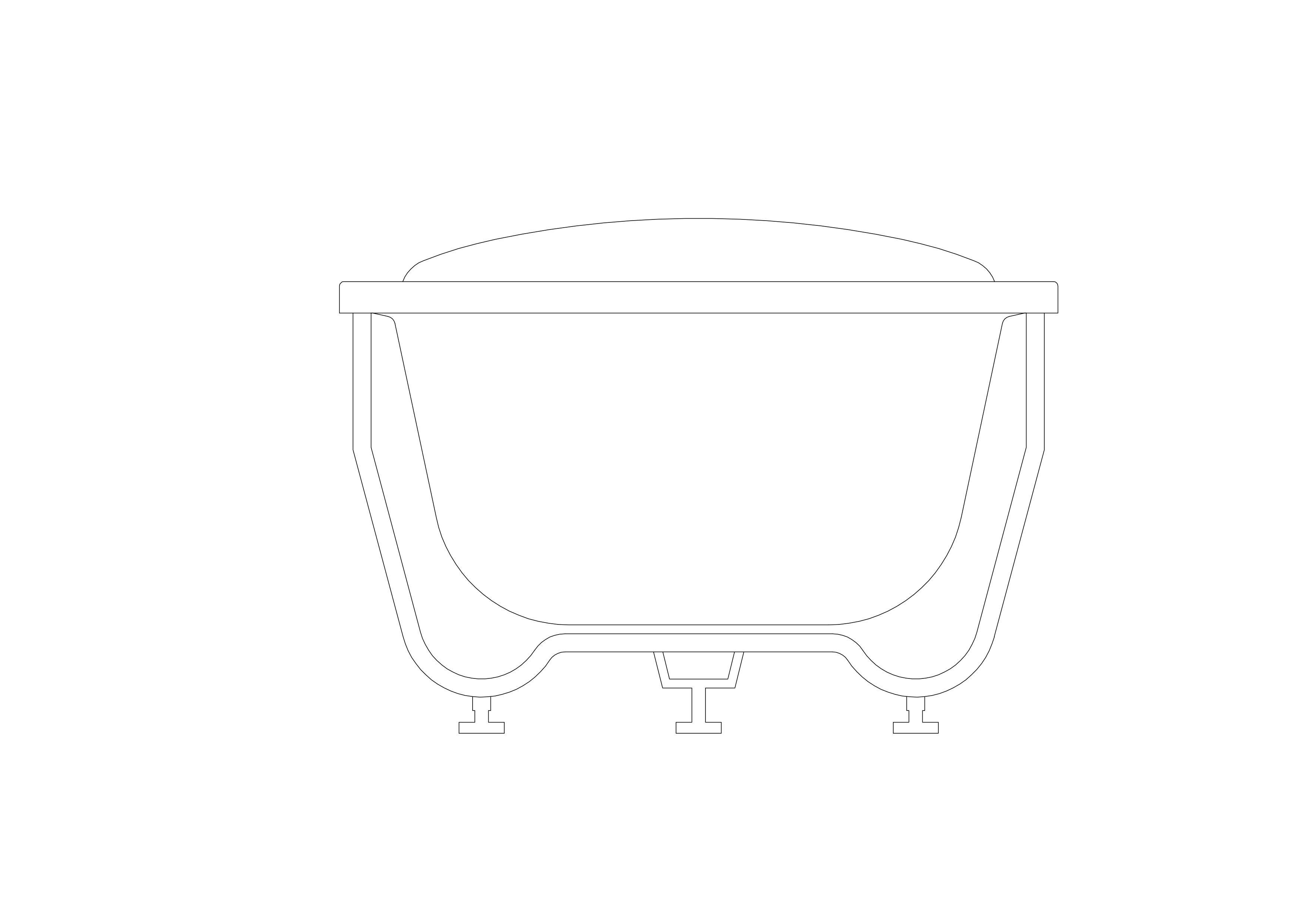 Free Bathtub Elevation CAD Block – DWG, DXF, PDF Format