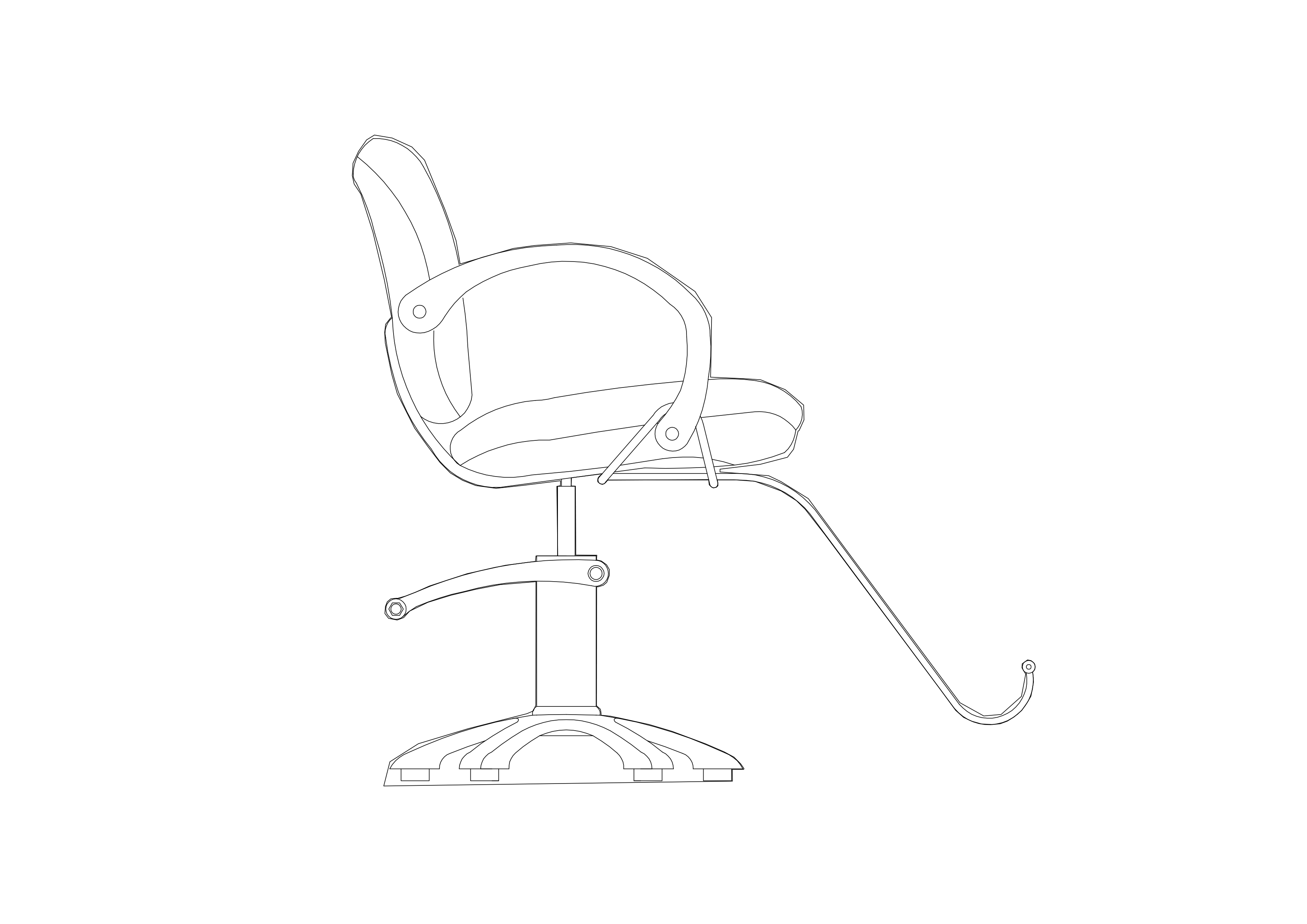 Free Barber Chair CAD Block – DWG, DXF, PDF Format