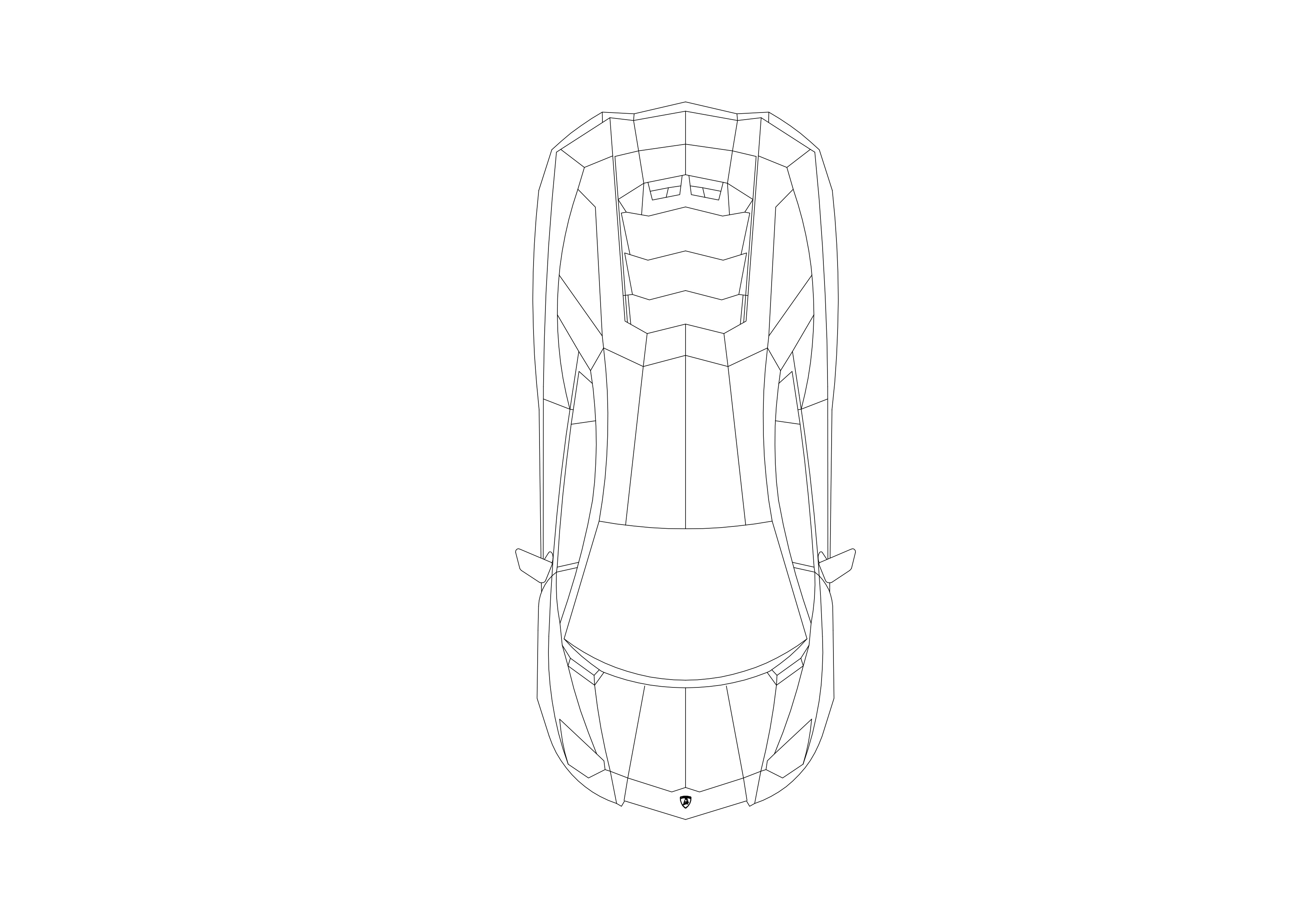 Free Lamborghini Top View CAD Block – DWG, DXF, PDF Format