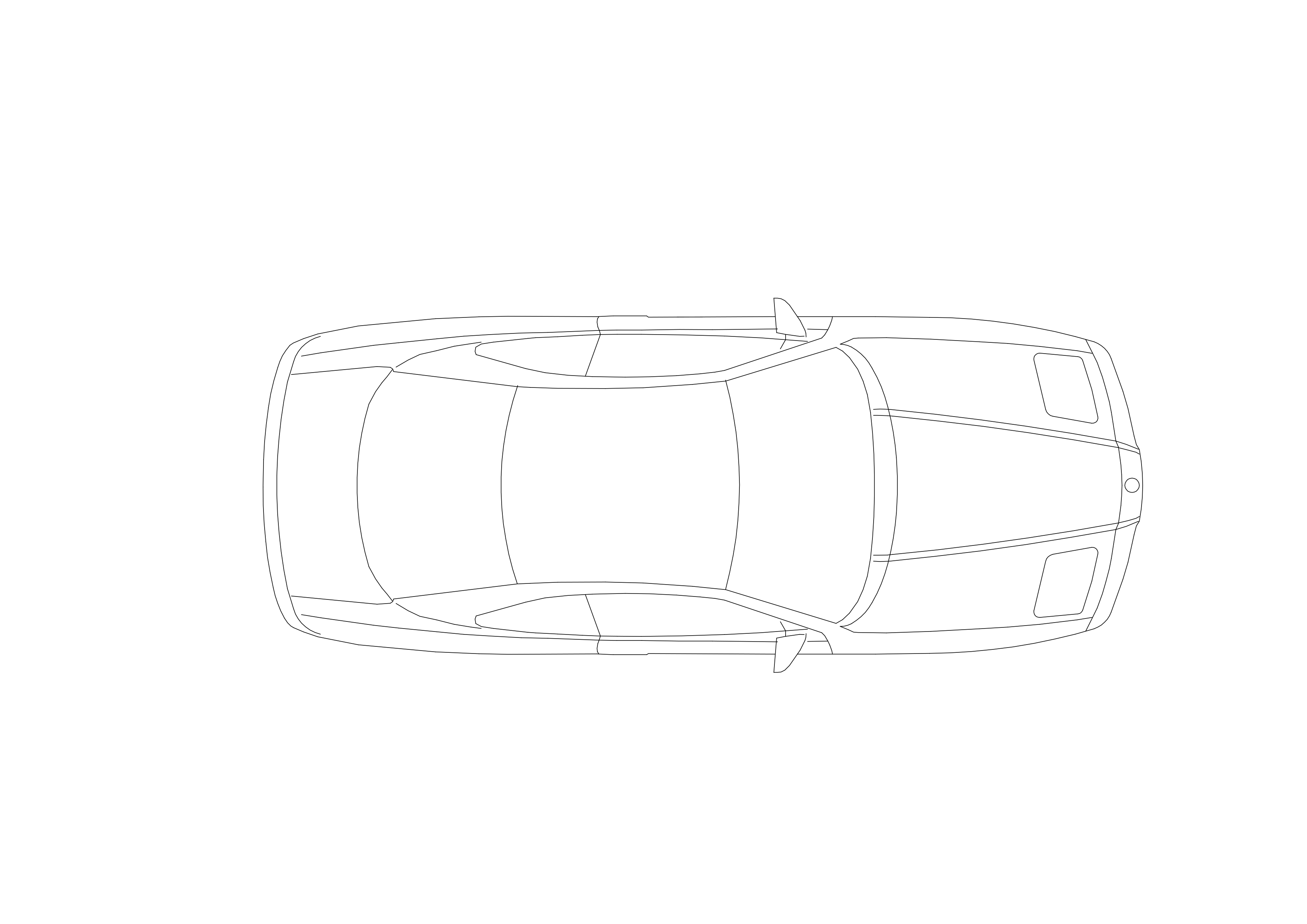 Free Car Top View CAD Block – DWG, DXF, PDF Format