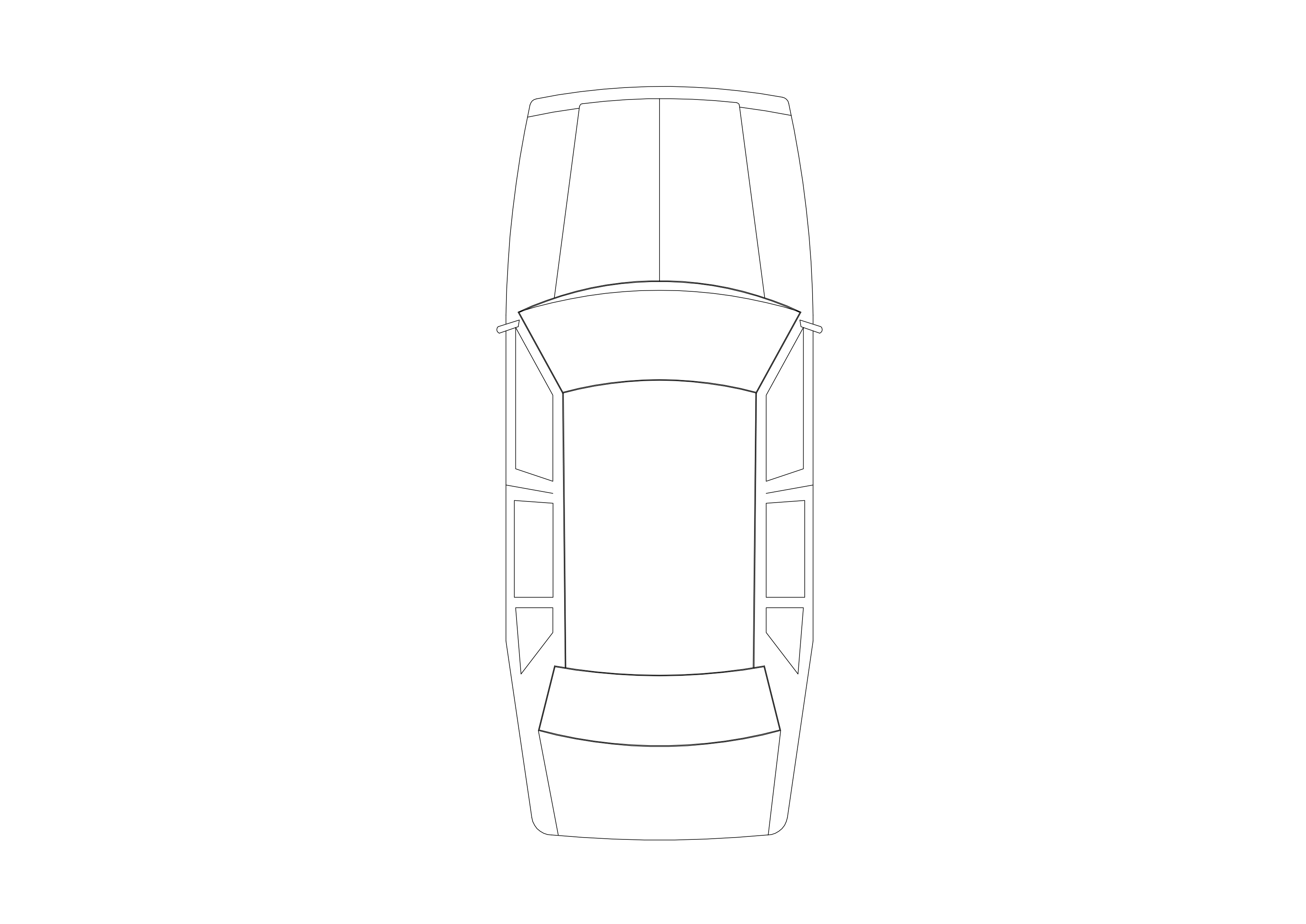 Free Car Top View CAD Block – DWG, DXF, PDF Format