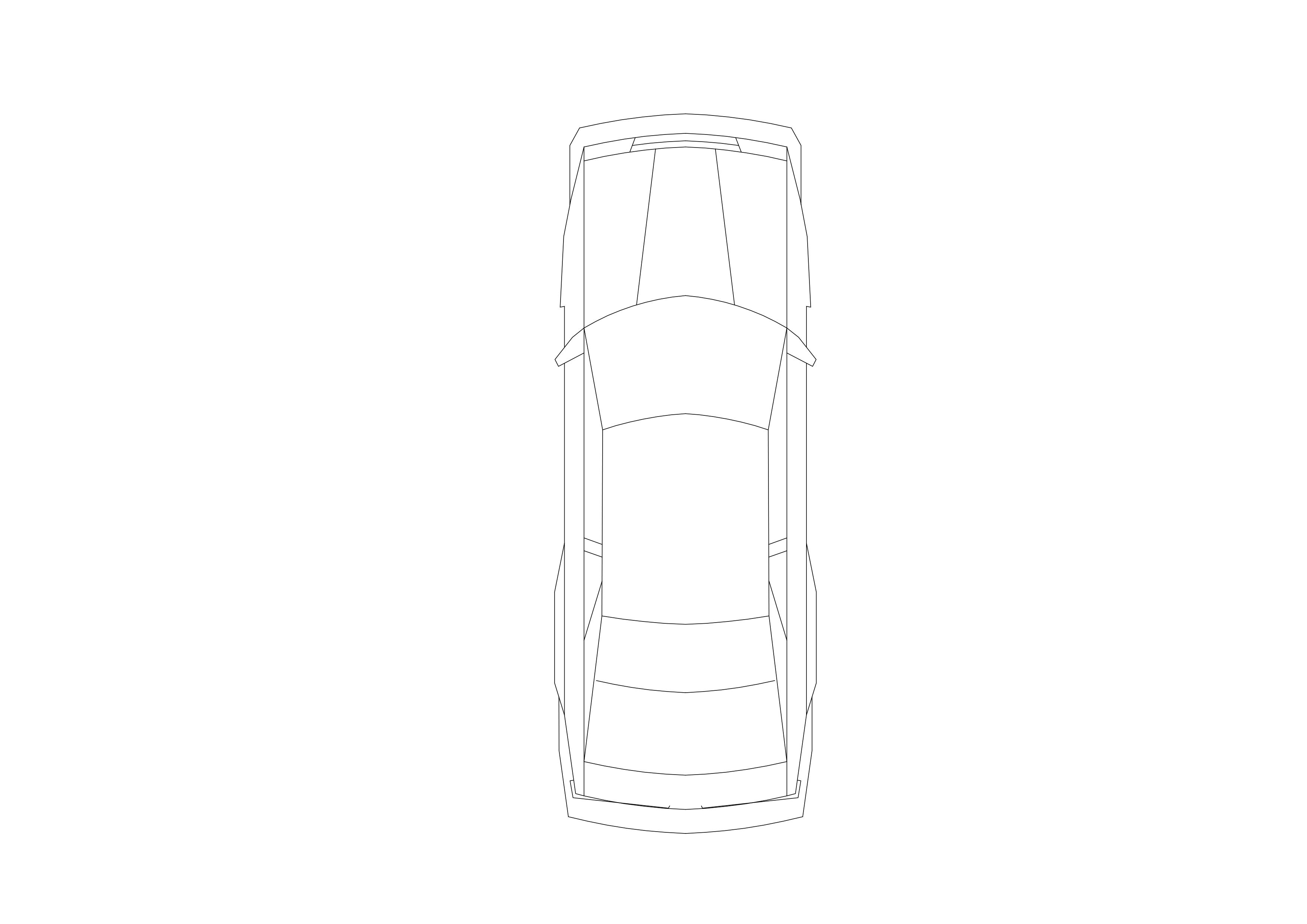 Free Car Top View CAD Block – DWG, DXF, PDF Format