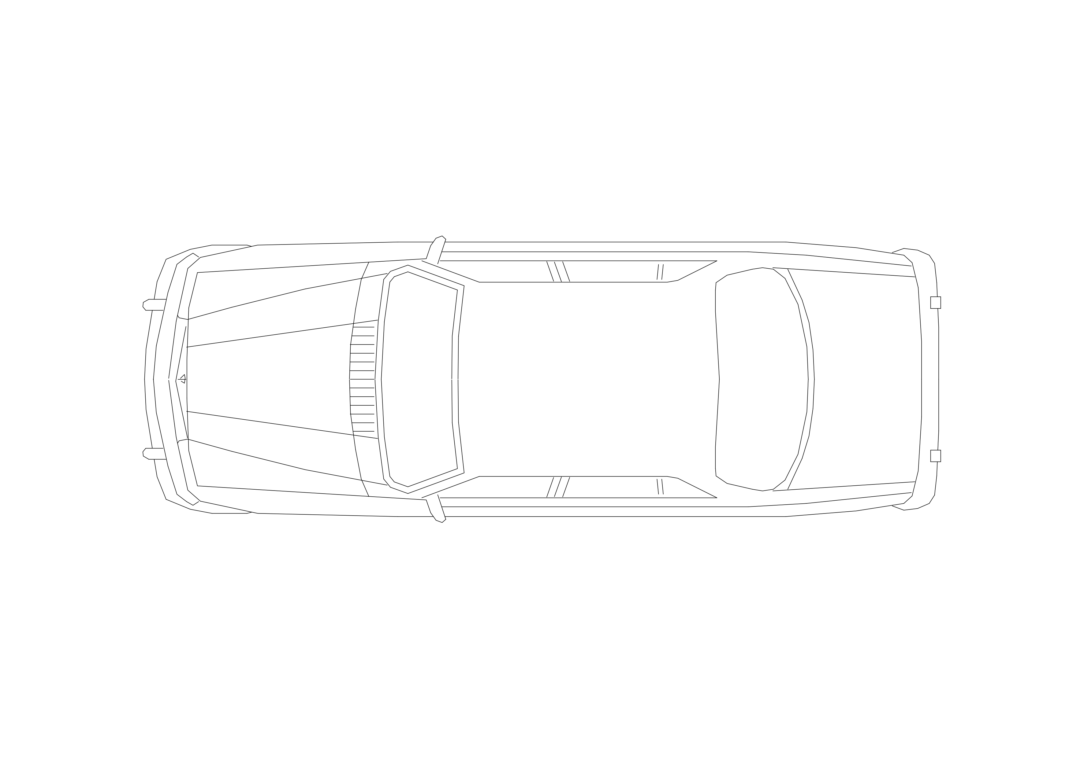 Free Car Top View CAD Block – DWG, DXF, PDF Format