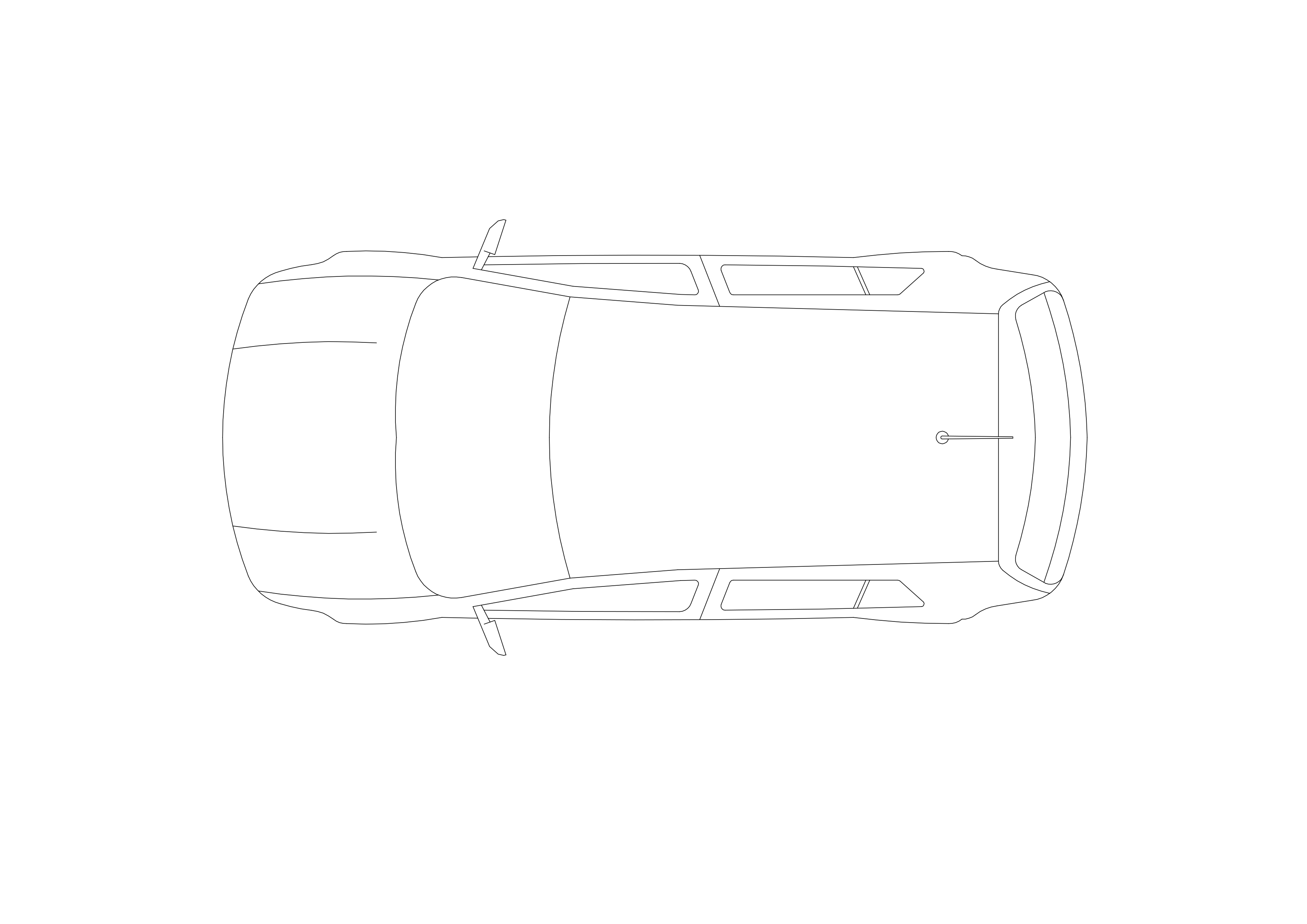 Free Car Top View CAD Block – DWG, DXF, PDF Format