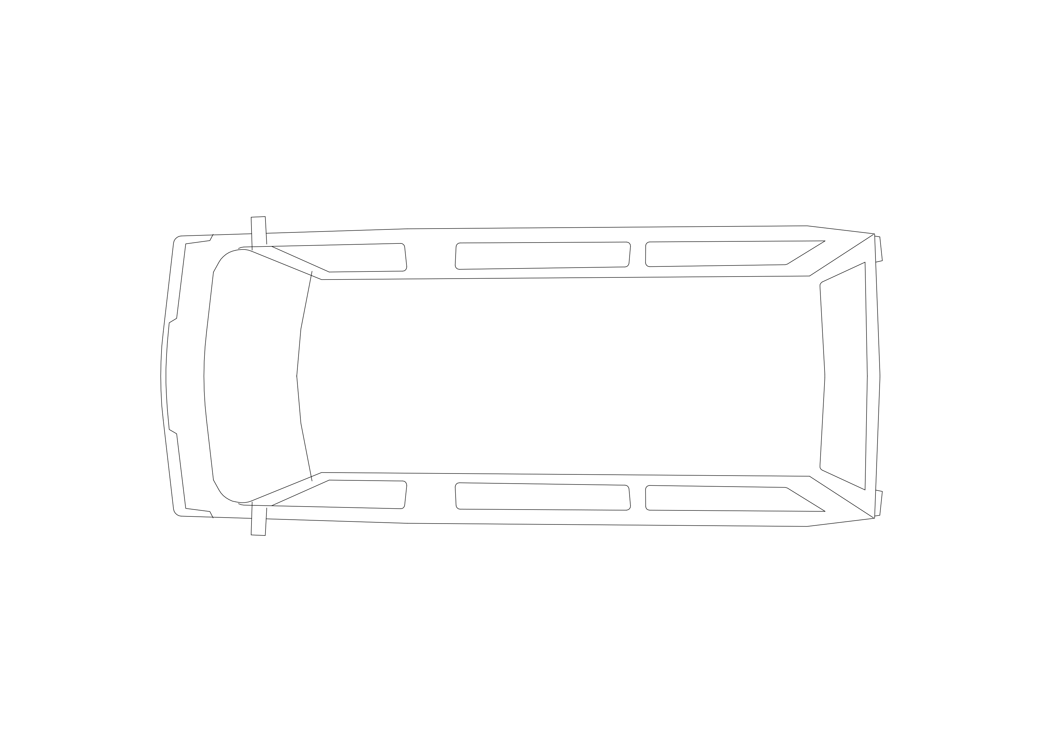 Free Car Top View CAD Block – DWG, DXF, PDF Format
