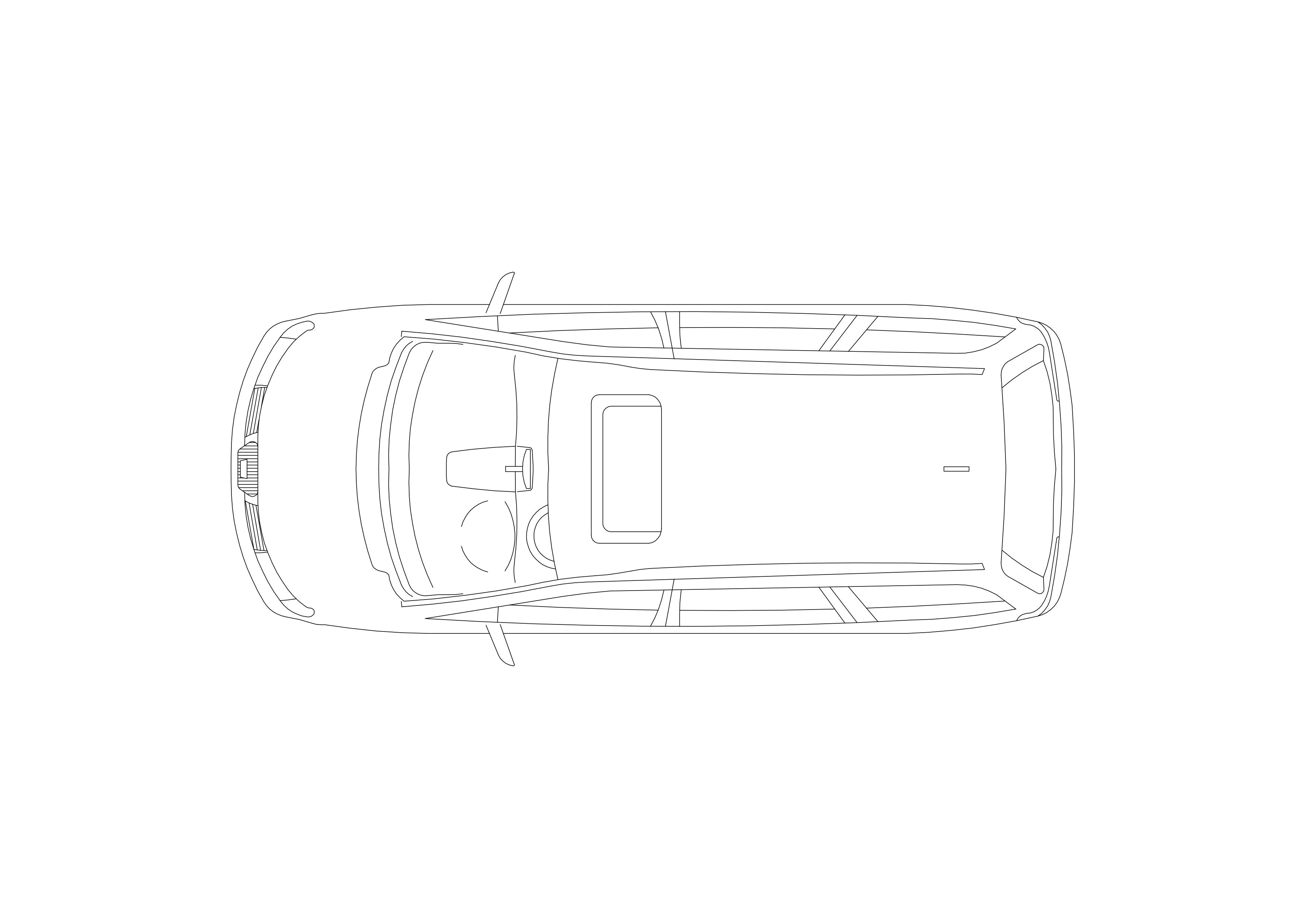 Free Car Top View CAD Block – DWG, DXF, PDF Format