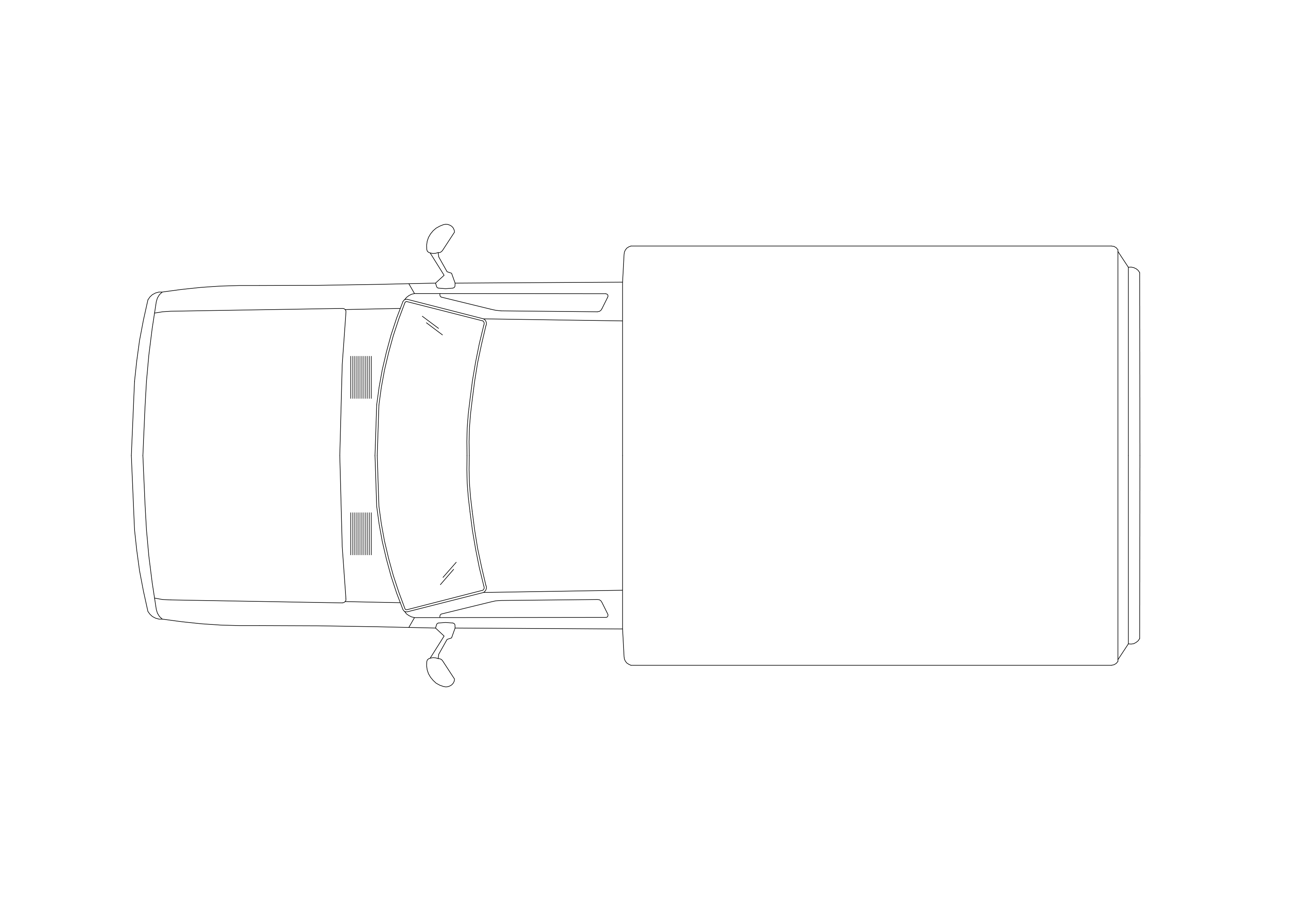 Free Car Top View CAD Block – DWG, DXF, PDF Format