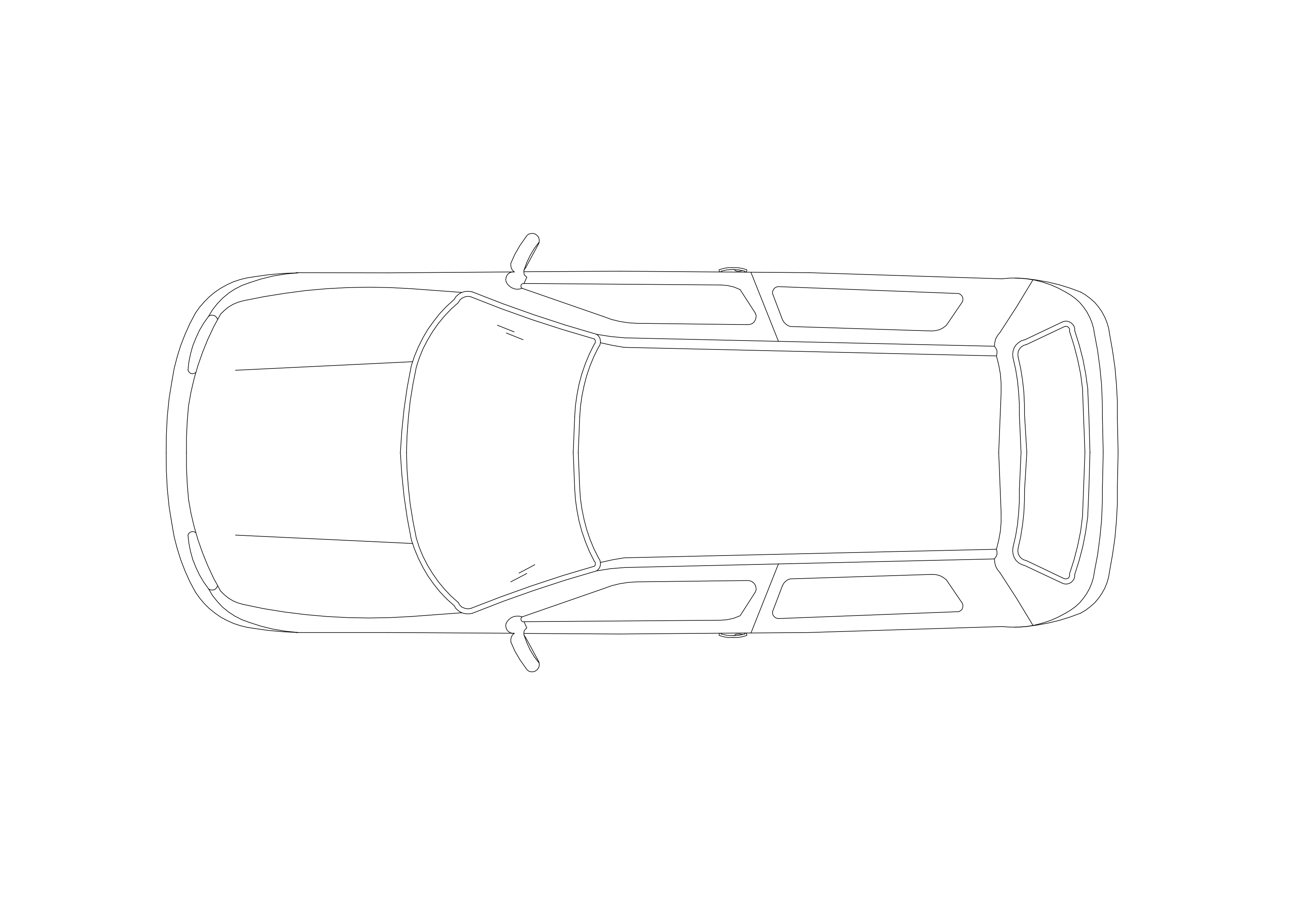 Free Car Top View CAD Block – DWG, DXF, PDF Format