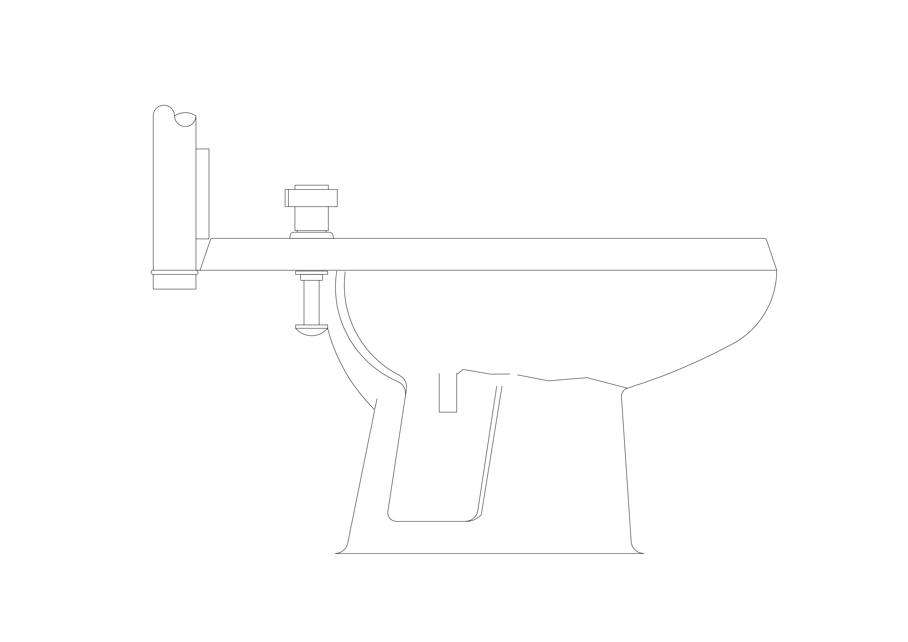 Free Bidet Elevation CAD Block – DWG, DXF, PDF Format
