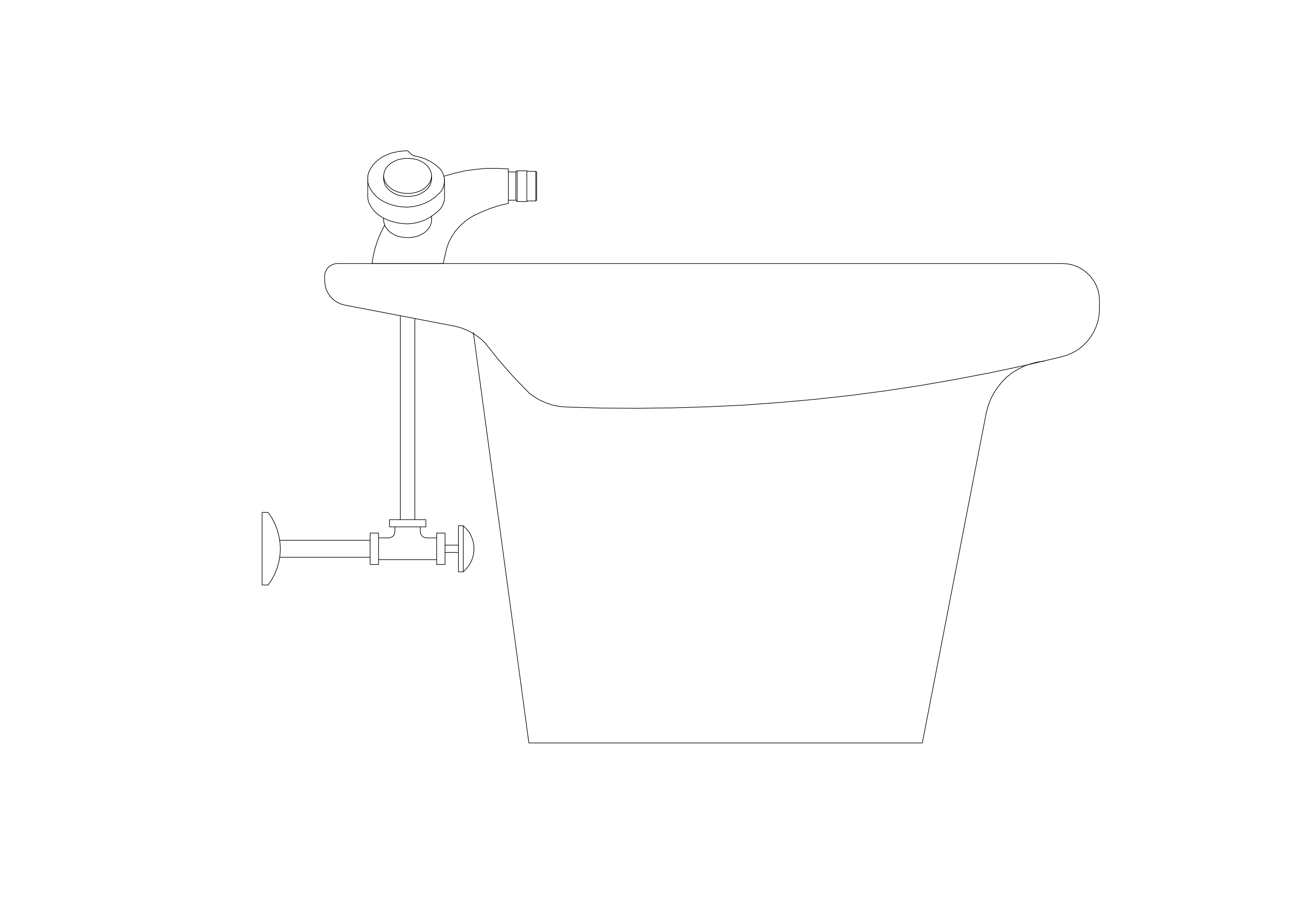 Free Bidet Elevation CAD Block – DWG, DXF, PDF Format