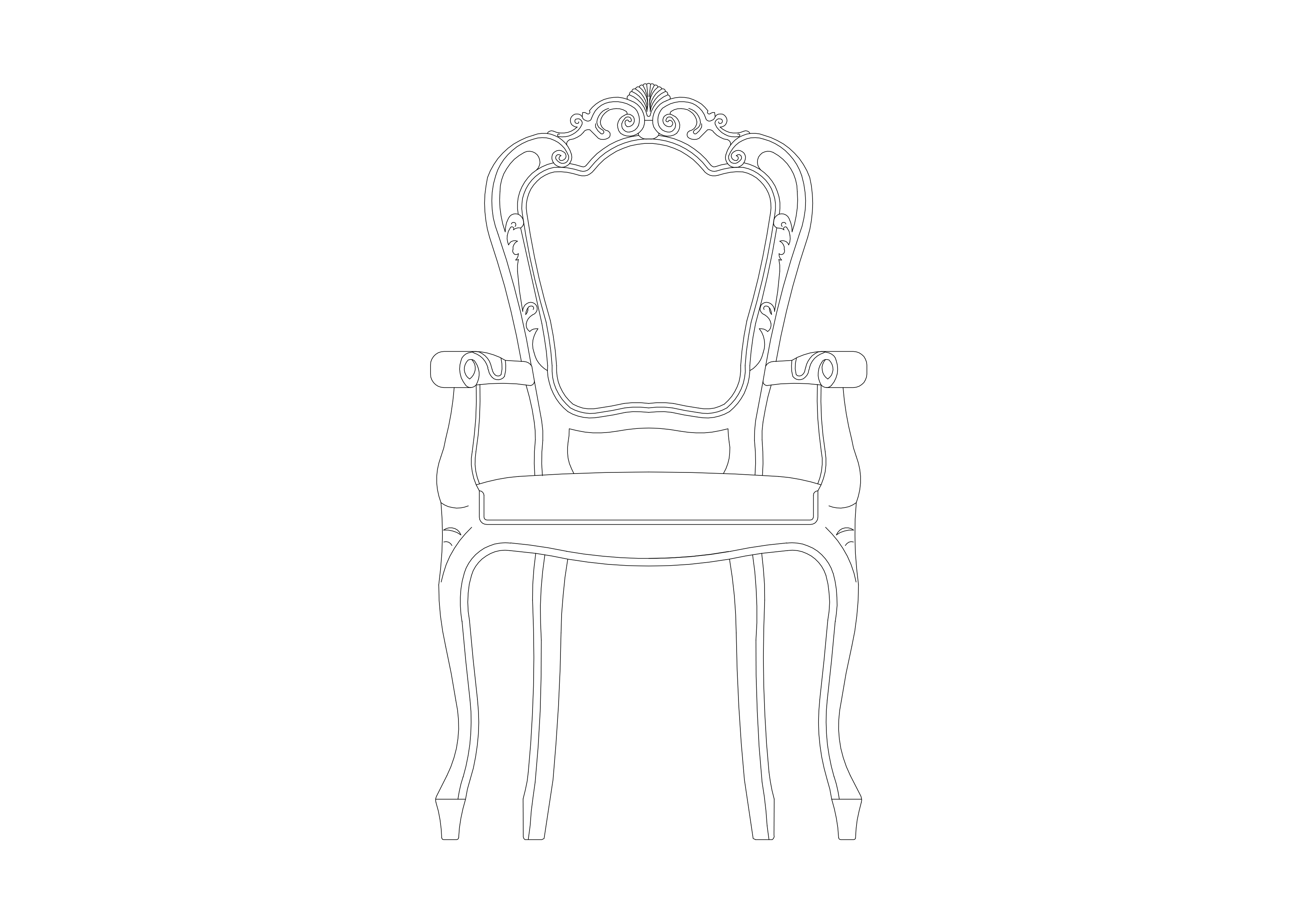 Free Chair Elevation CAD Block – DWG, DXF, PDF Format