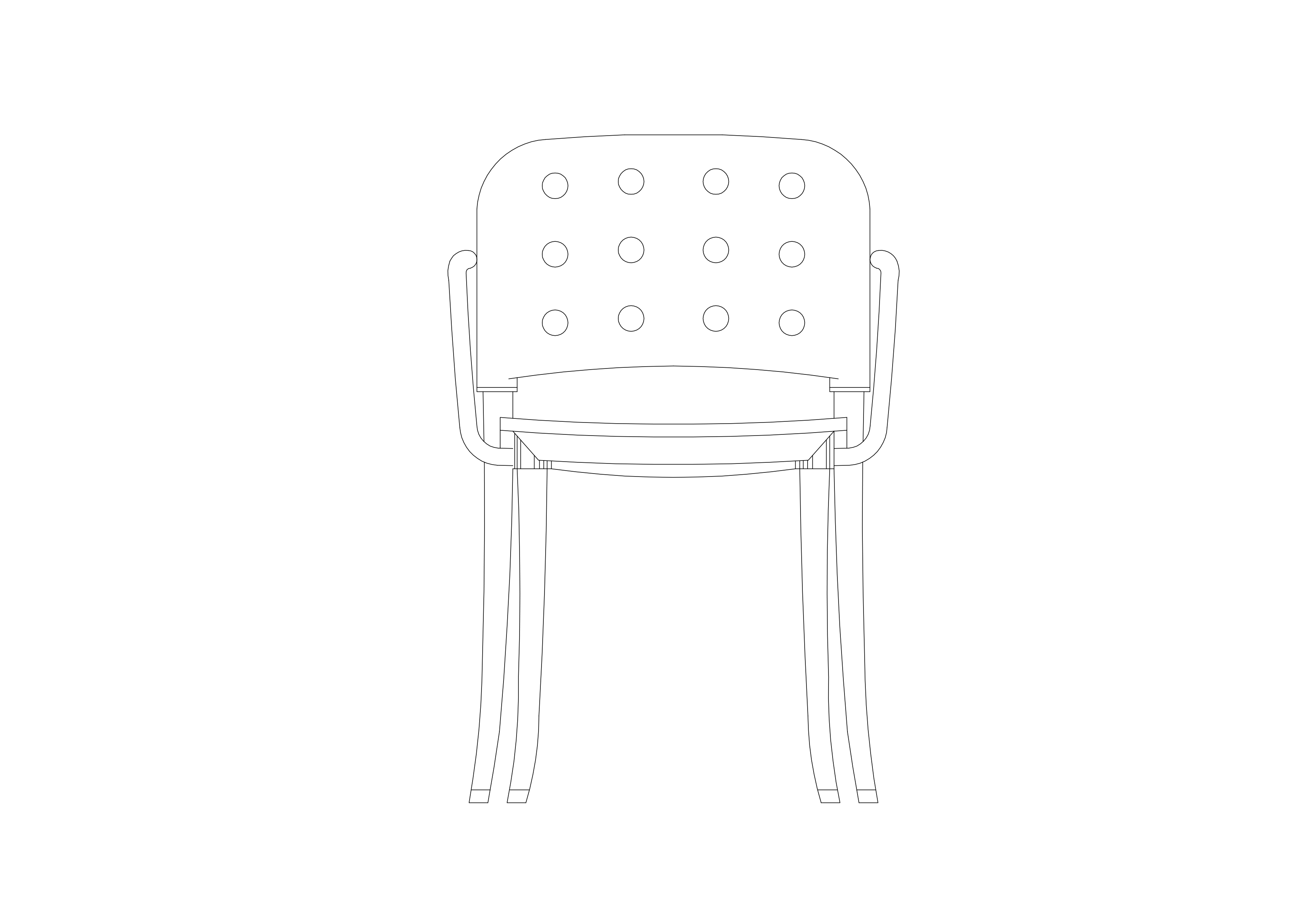 Free Chair Elevation CAD Block – DWG, DXF, PDF Format