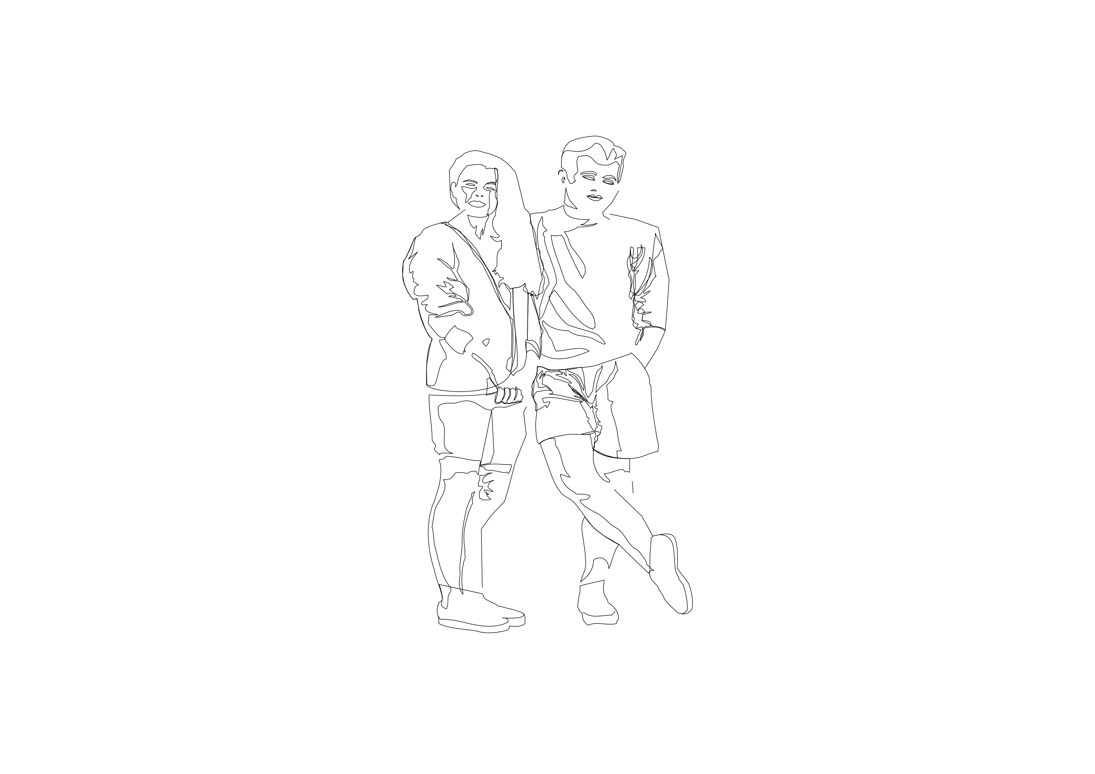 Free People Standing Elevation CAD Block – DWG, DXF, PDF Format