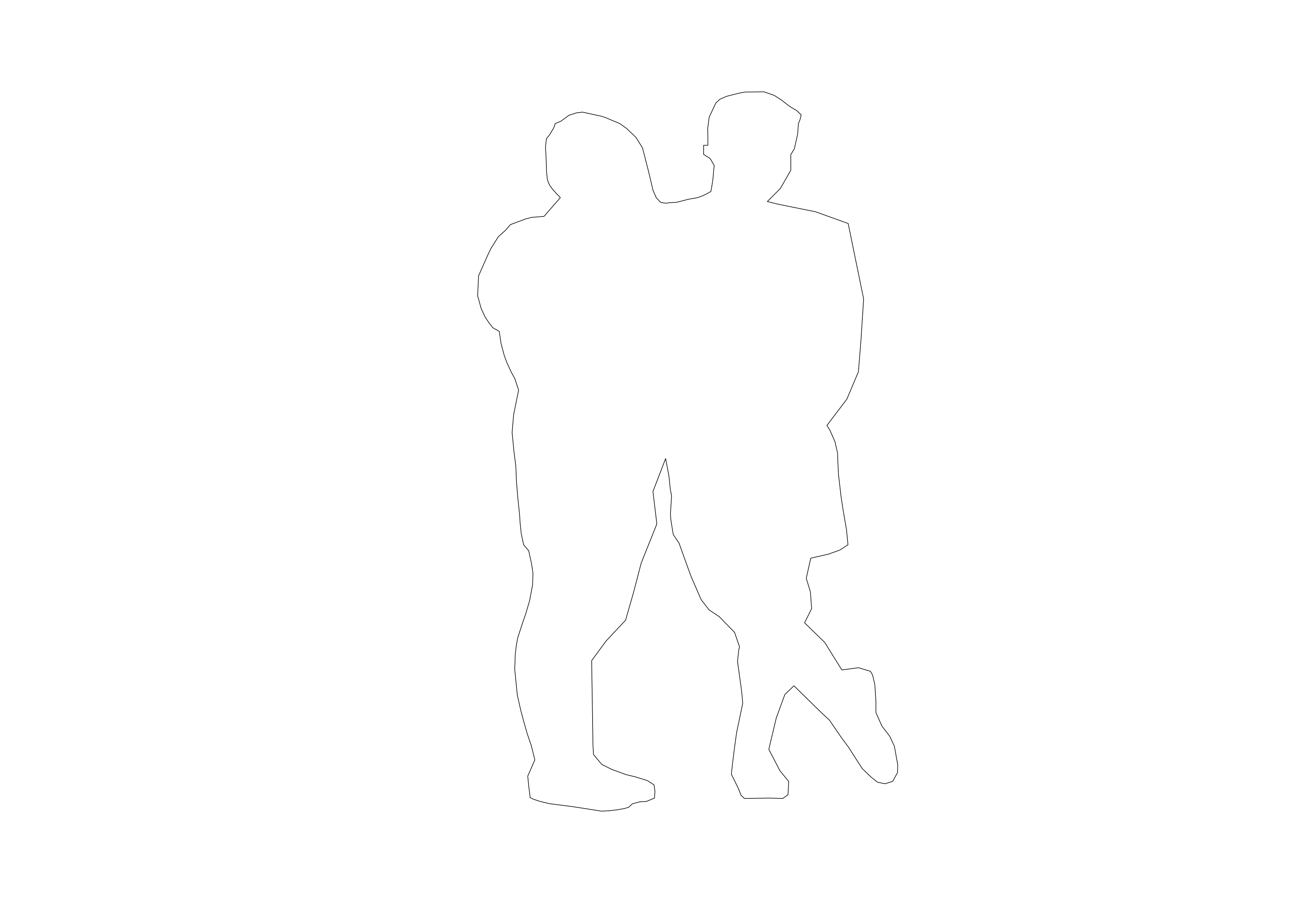 Free People Standing Elevation CAD Block – DWG, DXF, PDF Format