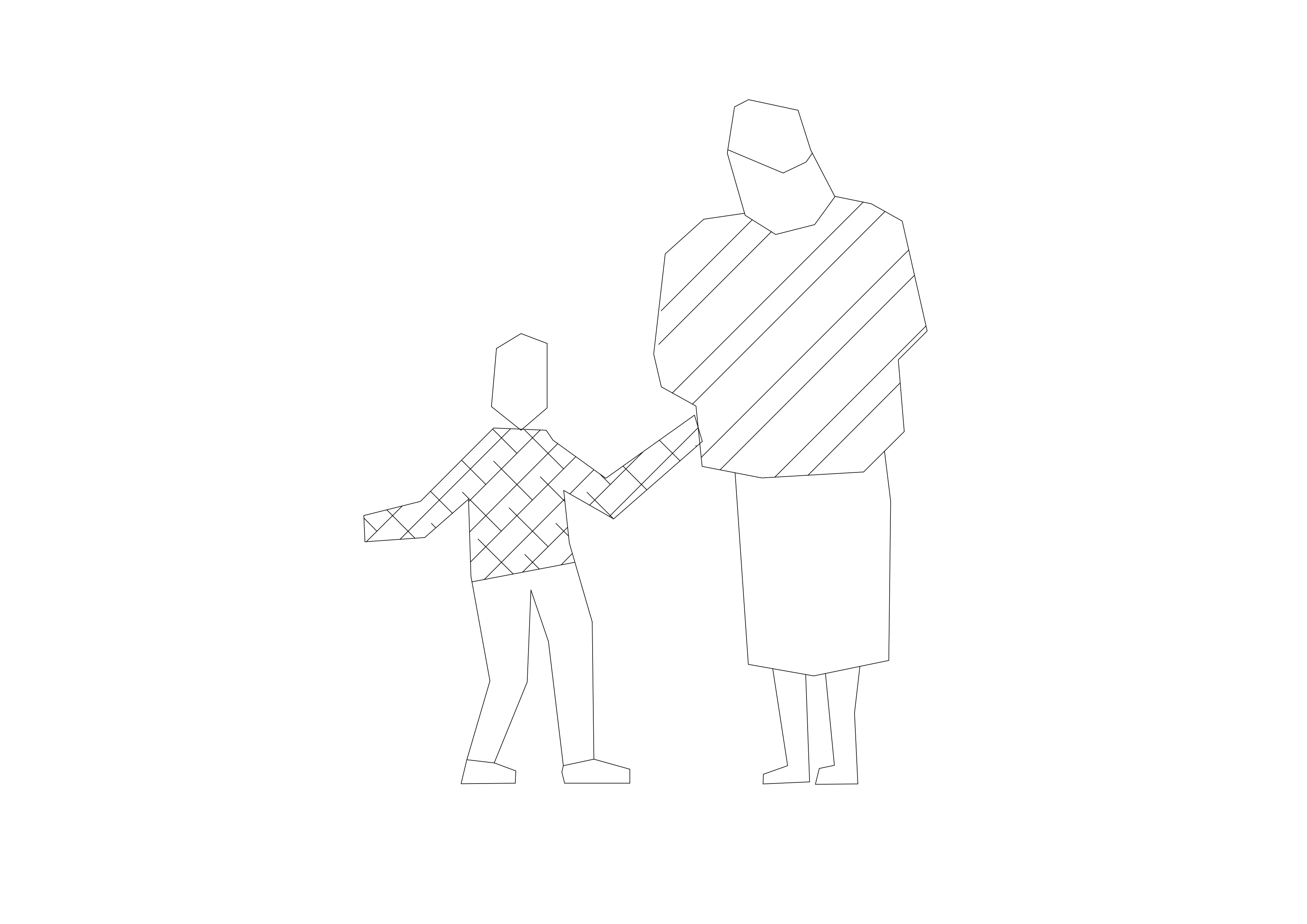 Free People Walking Elevation CAD Block – DWG, DXF, PDF Format