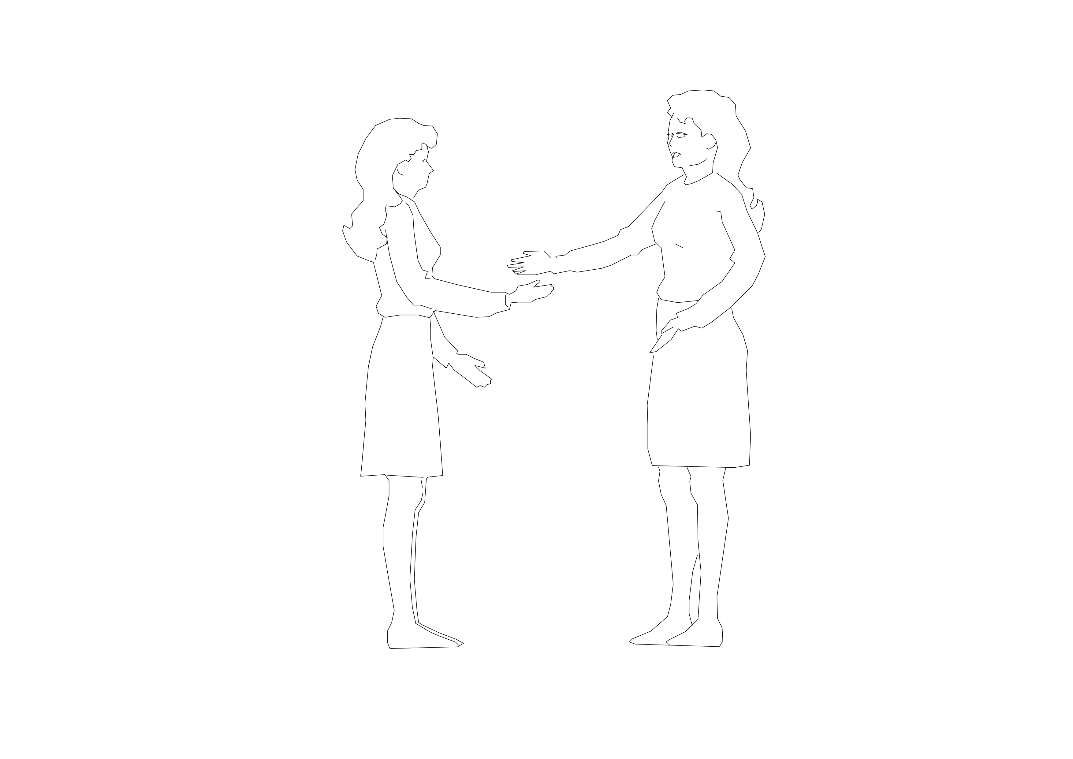 Free People Standing Elevation CAD Block – DWG, DXF, PDF Format