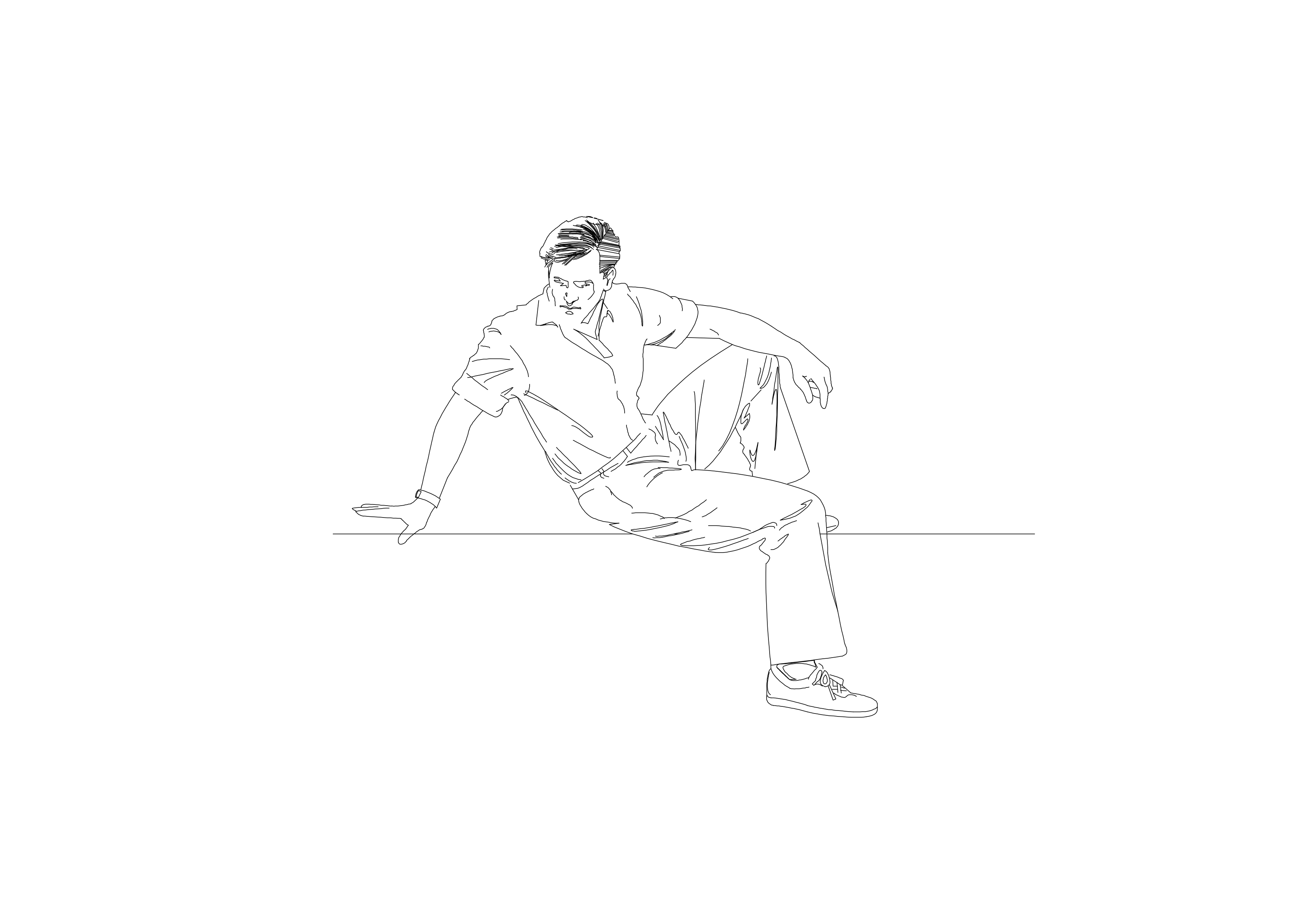 Free Person Sitting Elevation CAD Block – DWG, DXF, PDF Format