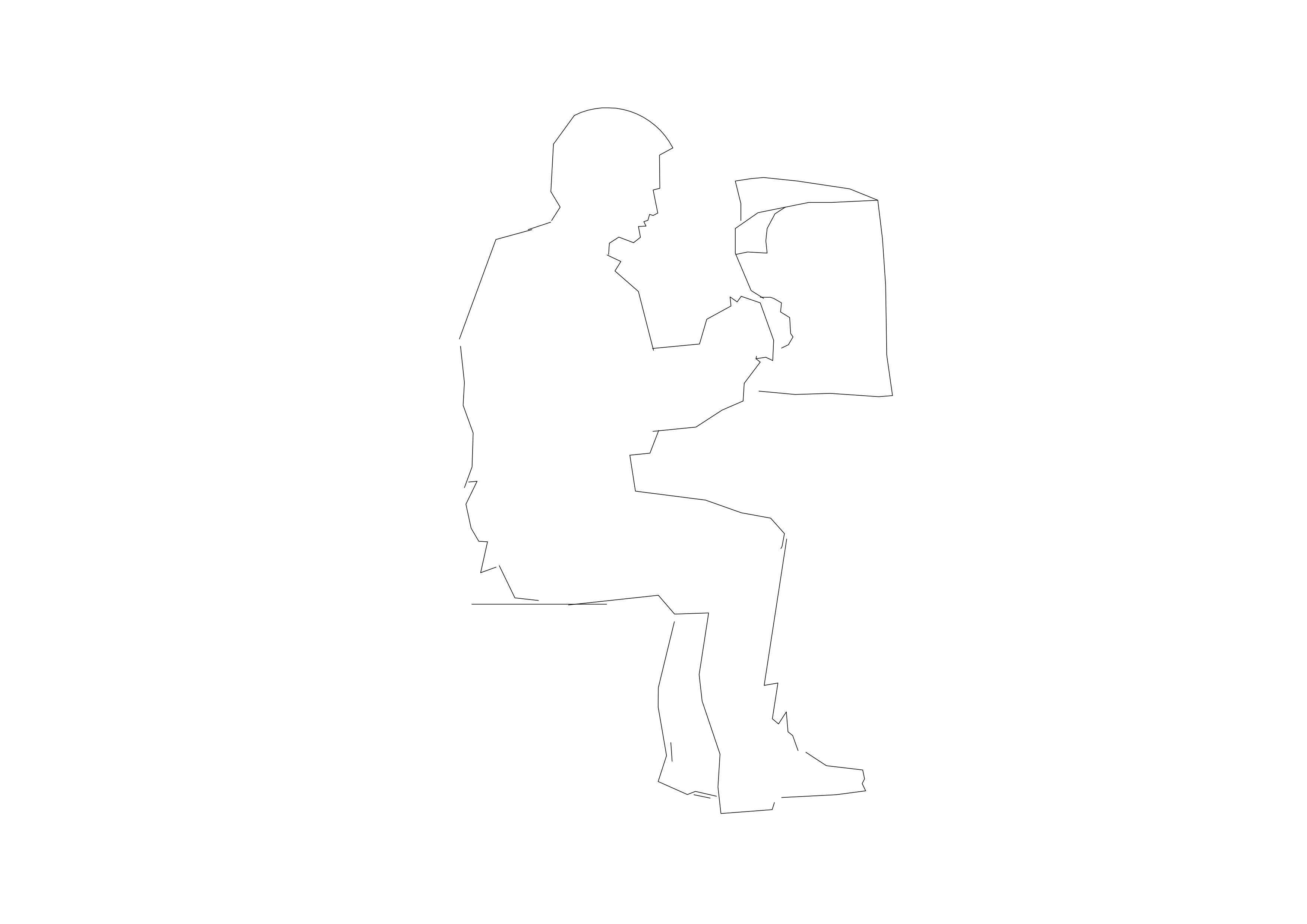 Free Person Sitting Elevation CAD Block – DWG, DXF, PDF Format