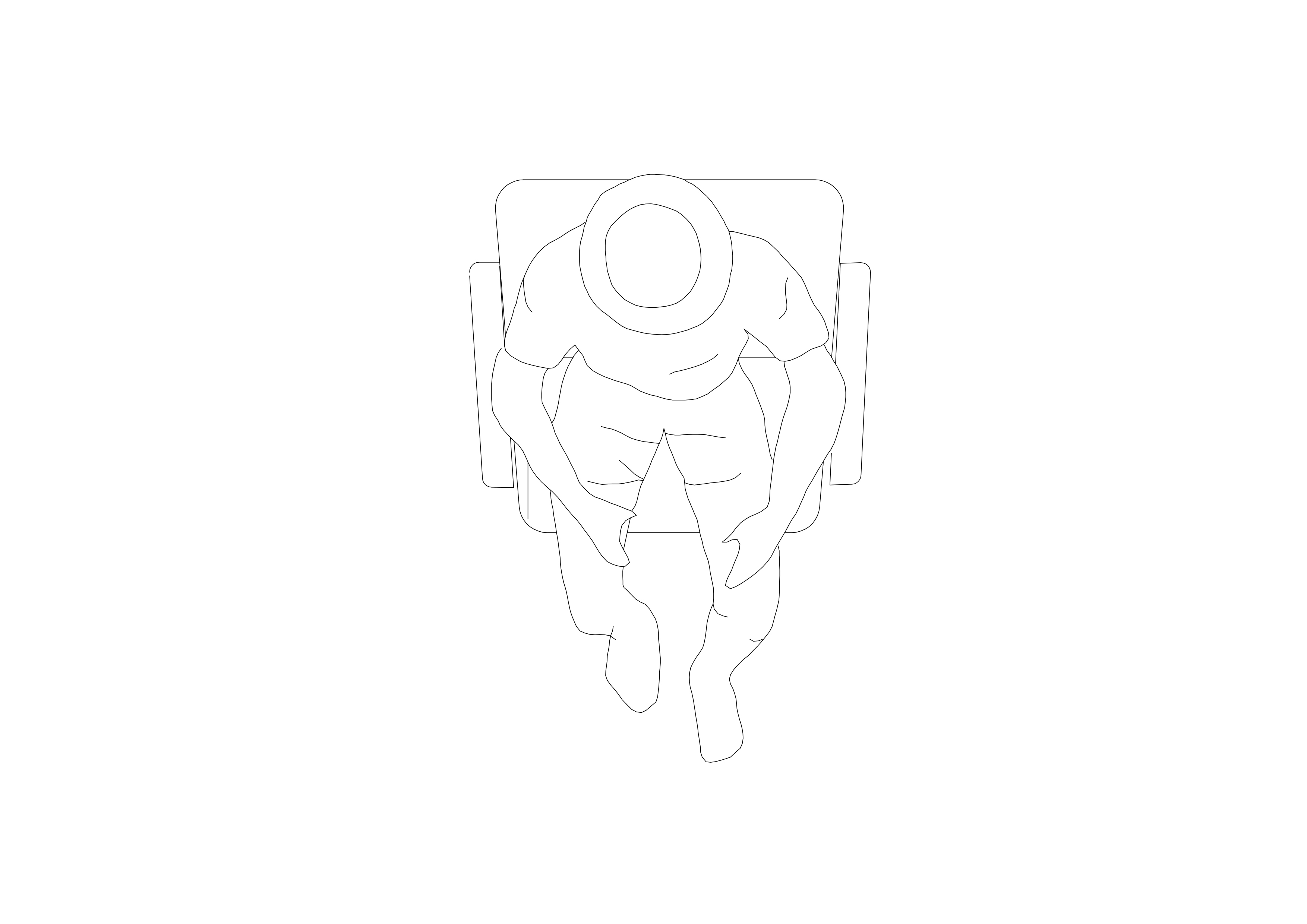 Free Person Sitting Top View CAD Block – DWG, DXF, PDF Format