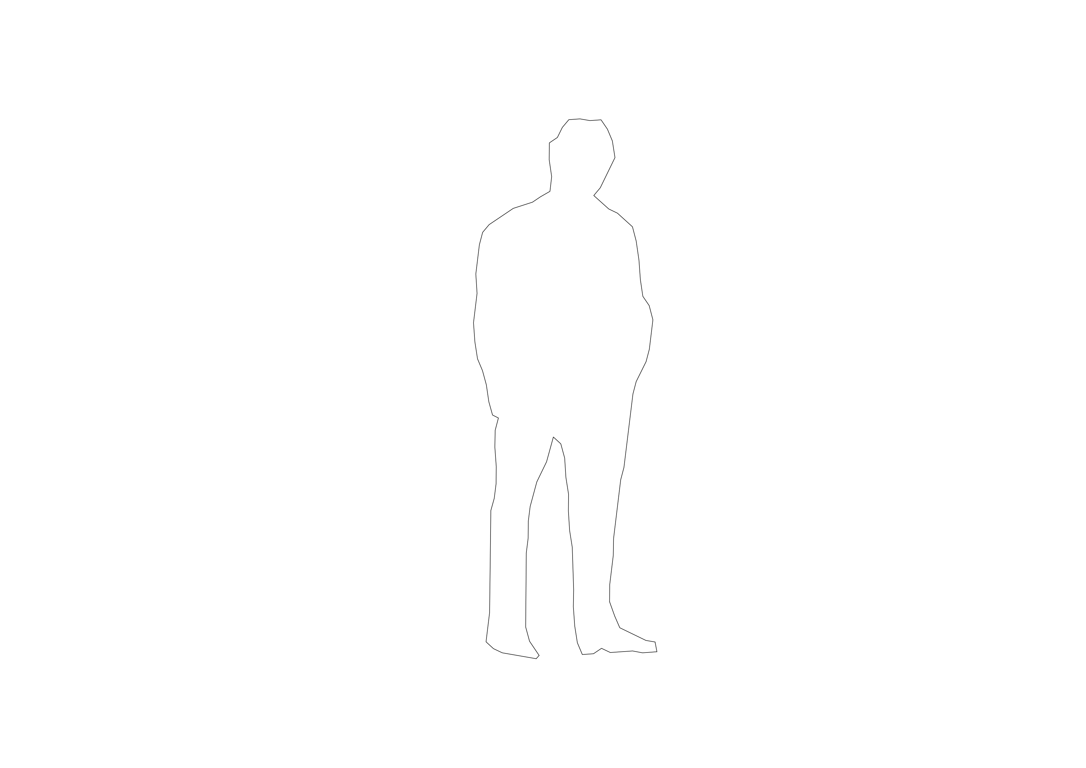 Free Person Standing Elevation CAD Block – DWG, DXF, PDF Format