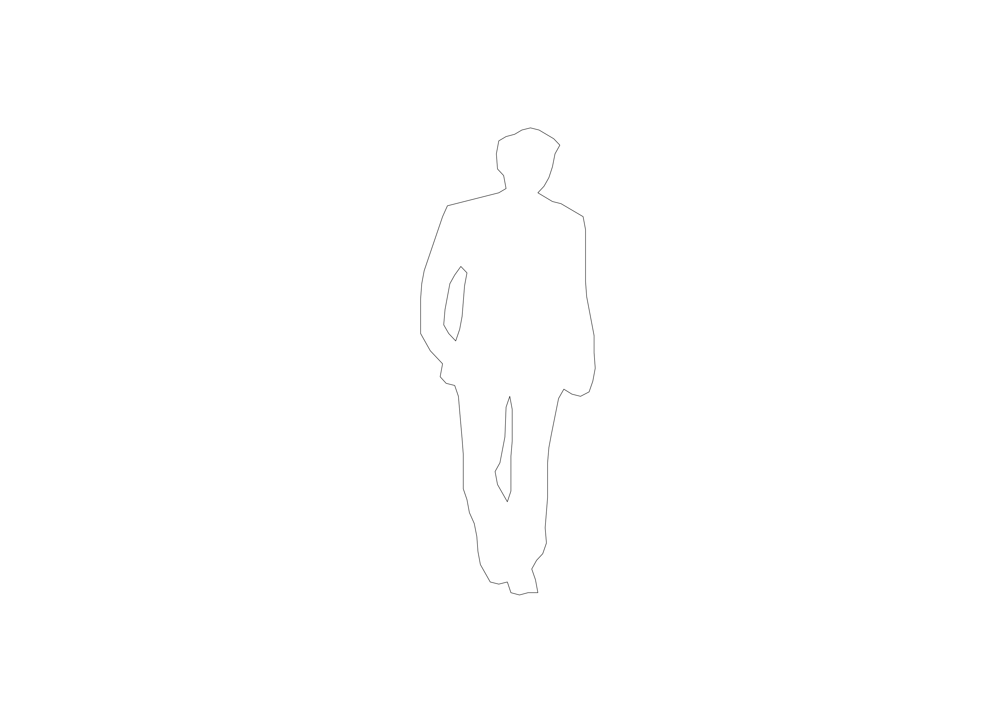 Free Person Standing Elevation CAD Block – DWG, DXF, PDF Format