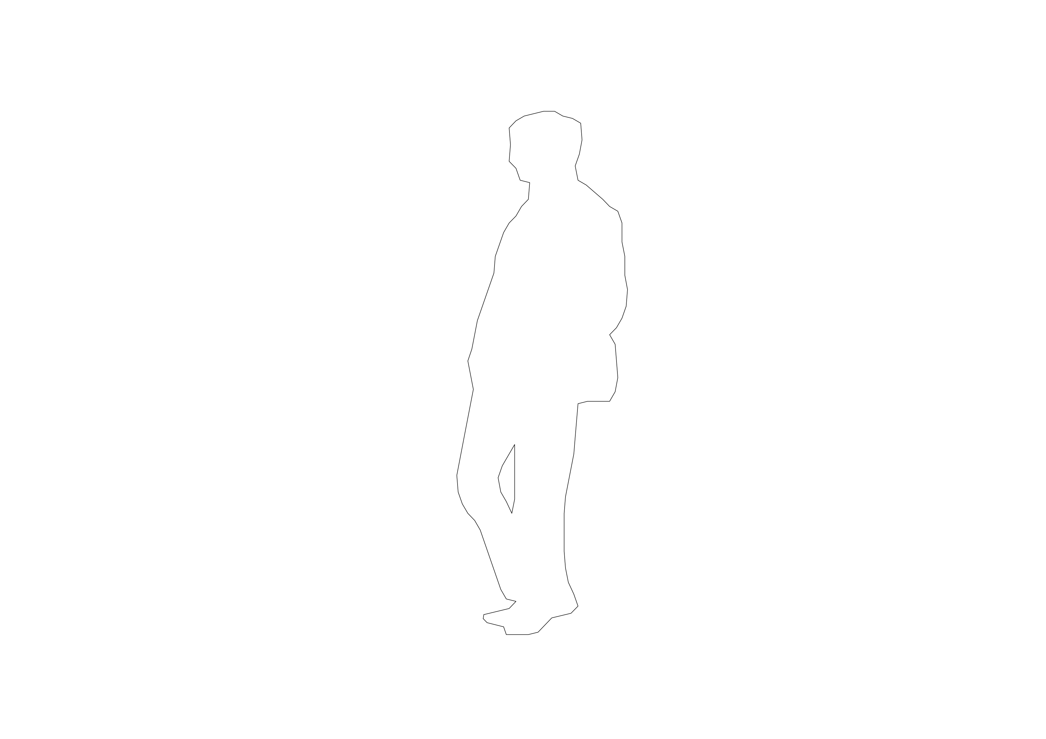 Free Person Standing Elevation CAD Block – DWG, DXF, PDF Format