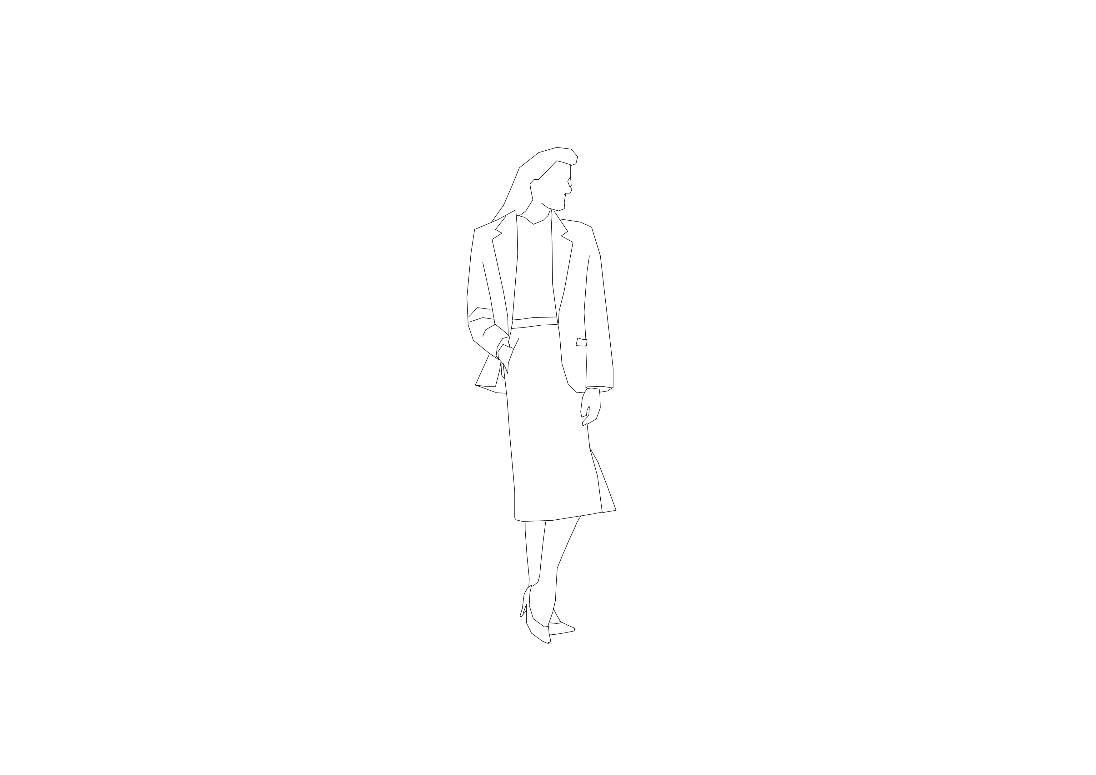 Free Person Standing Elevation CAD Block – DWG, DXF, PDF Format