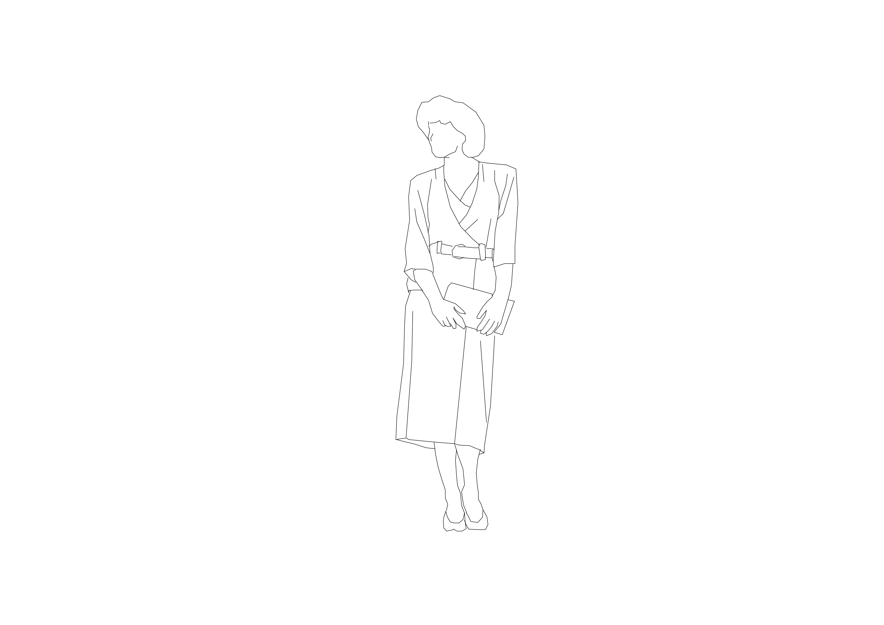 Free Person Standing Elevation CAD Block – DWG, DXF, PDF Format