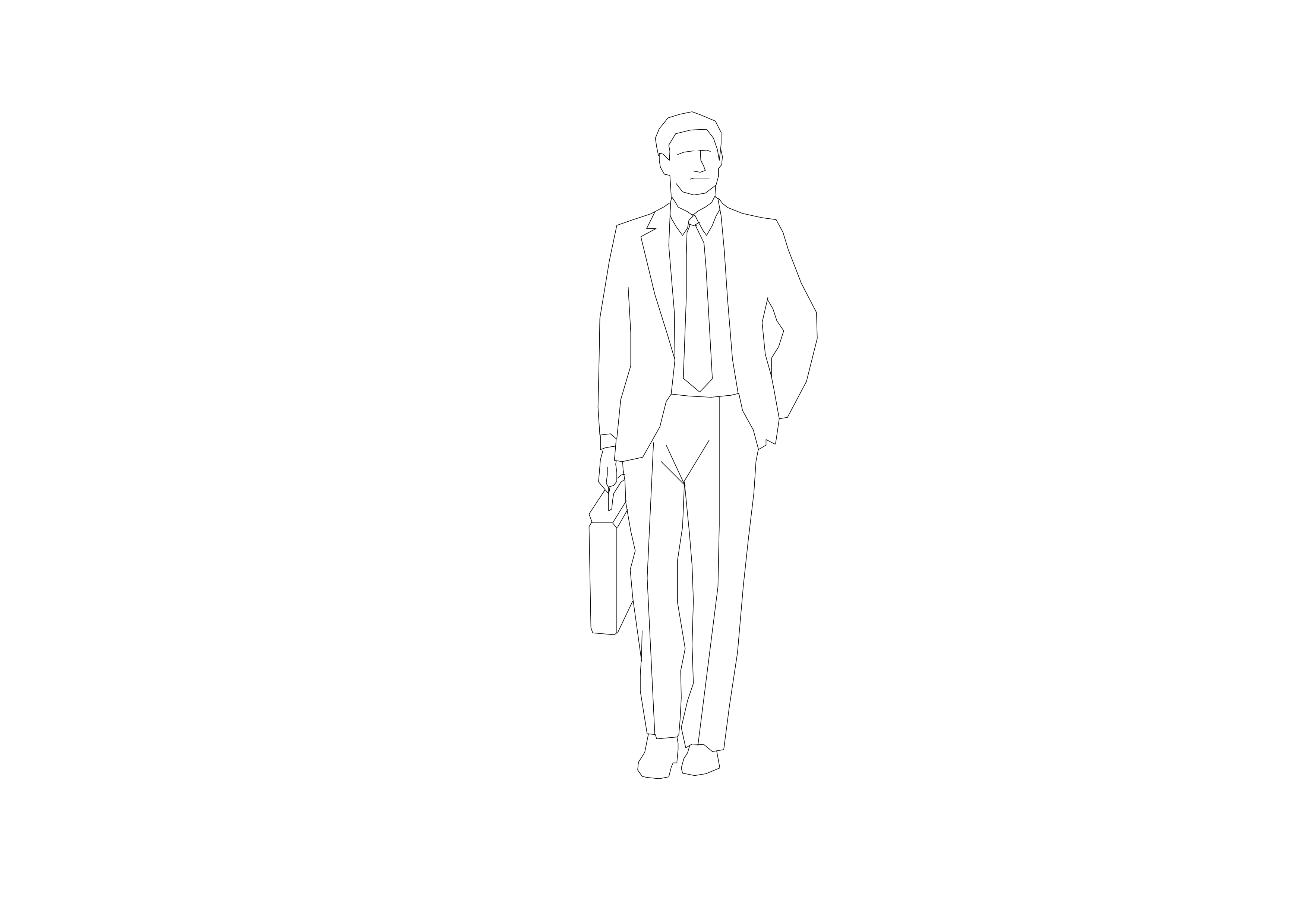 Free Person Standing Elevation CAD Block – DWG, DXF, PDF Format