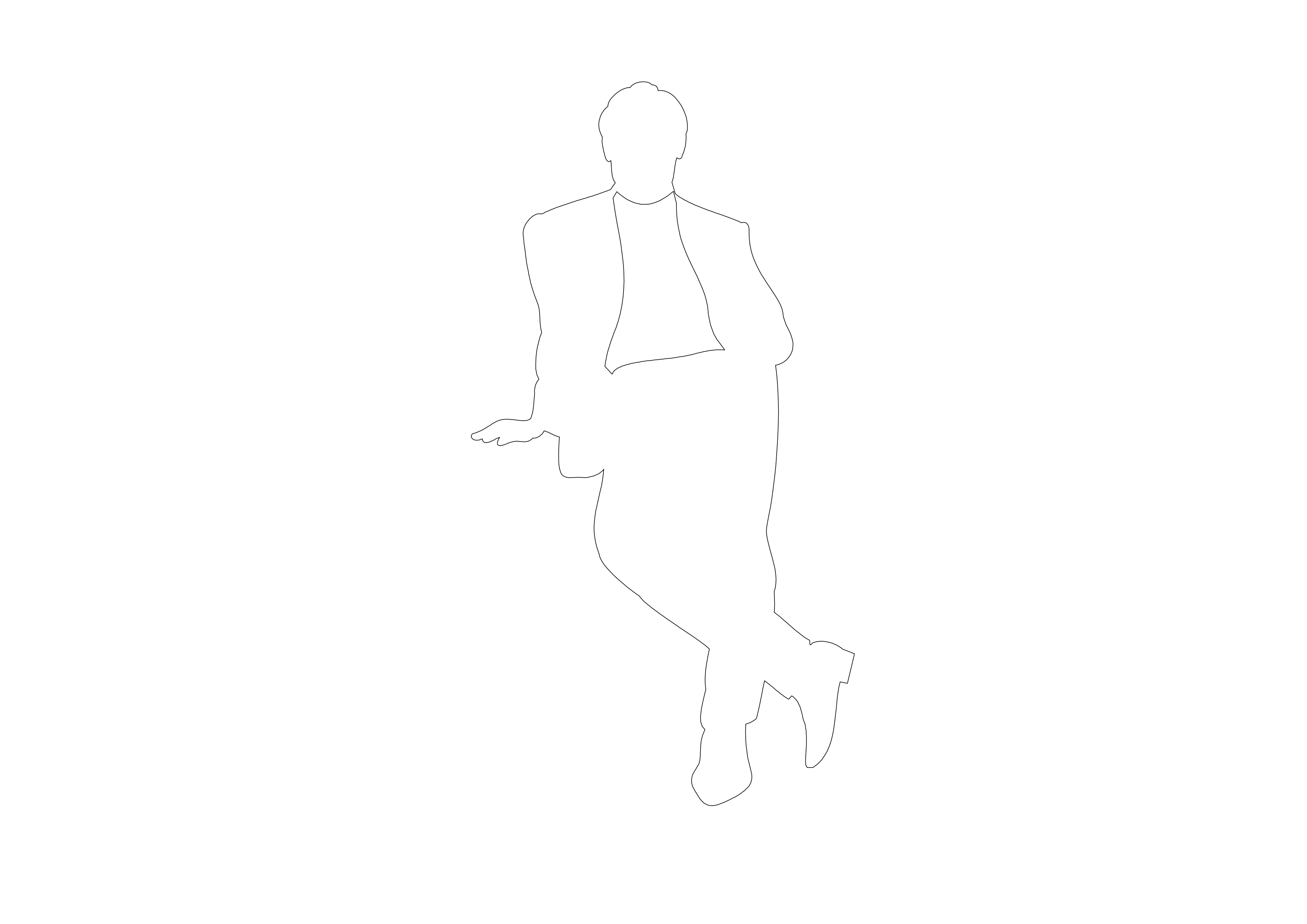 Free Person Standing Elevation CAD Block – DWG, DXF, PDF Format