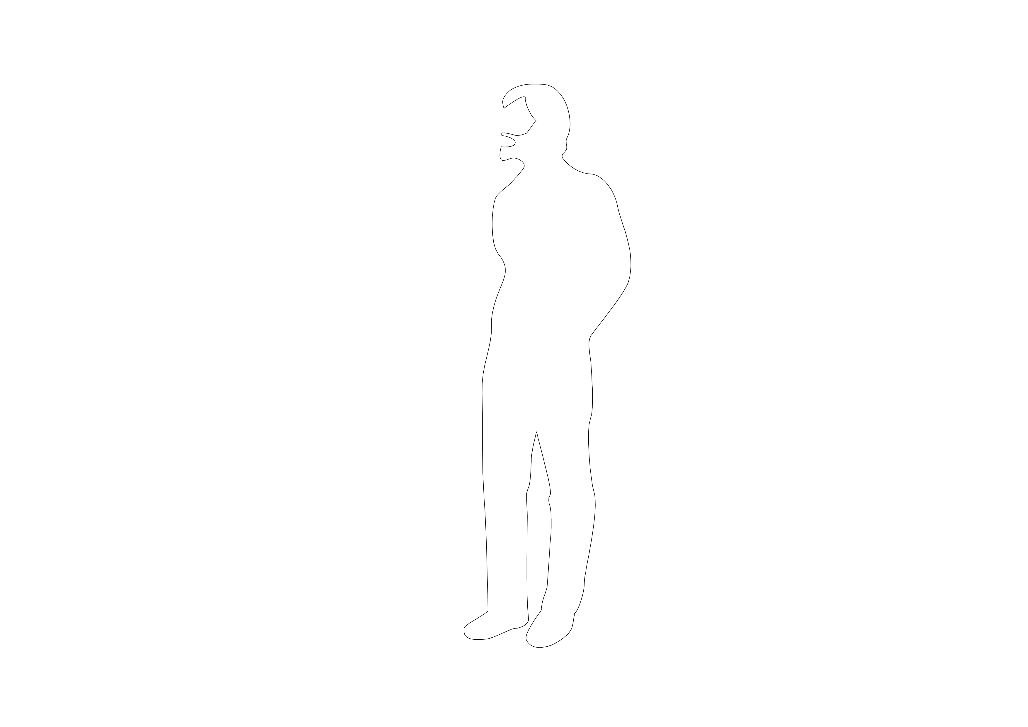 Free Person Standing Elevation CAD Block – DWG, DXF, PDF Format