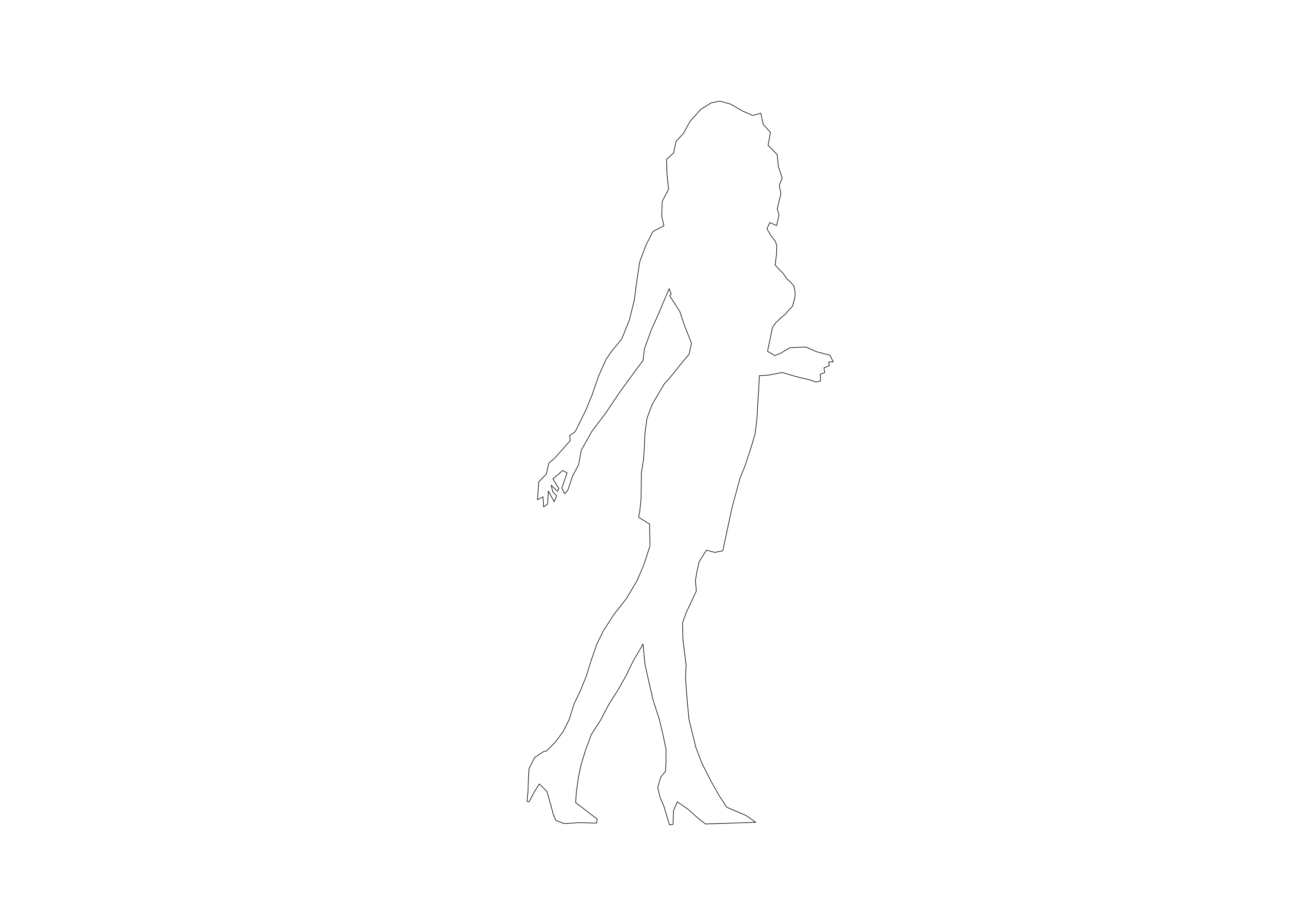 Free Person Standing Elevation CAD Block – DWG, DXF, PDF Format