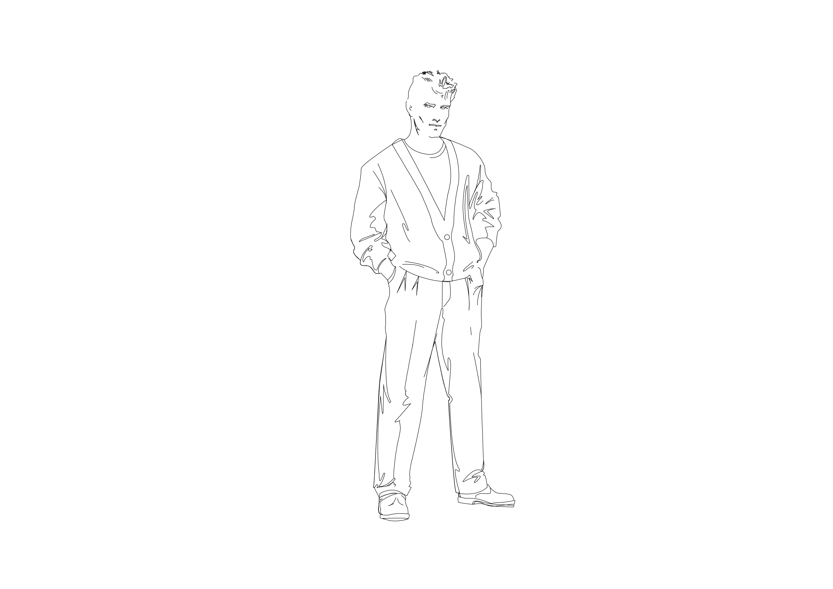 Free Person Standing Elevation CAD Block – DWG, DXF, PDF Format