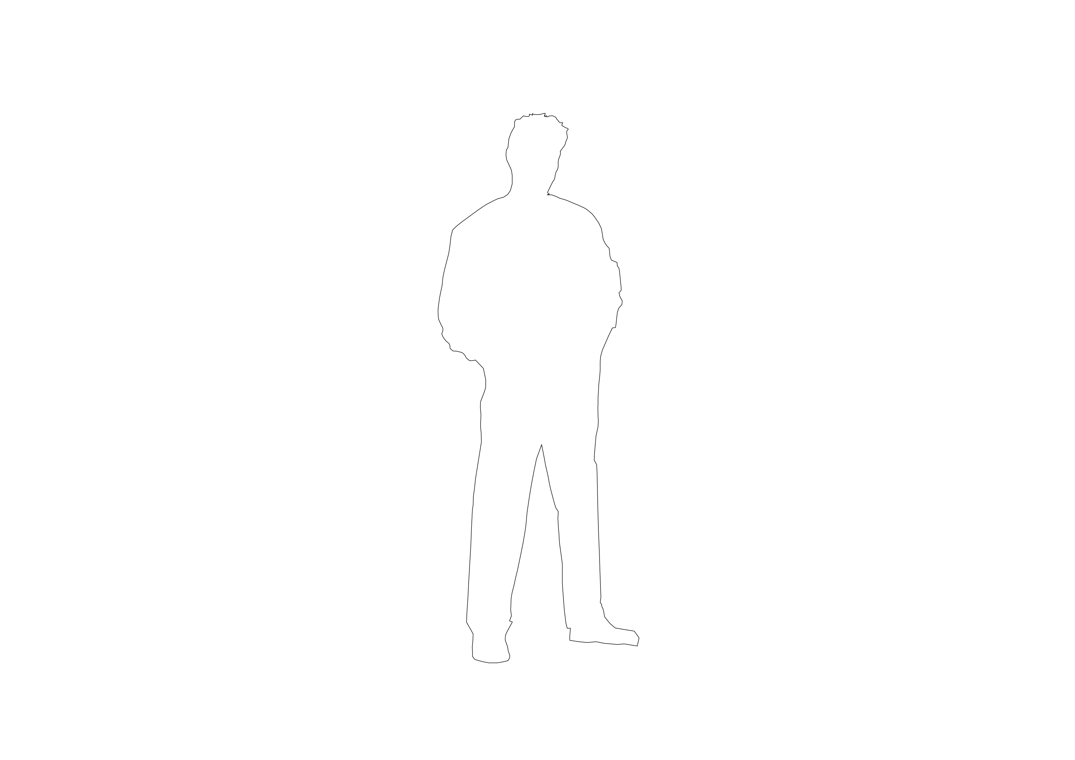 Free Person Standing Elevation CAD Block – DWG, DXF, PDF Format