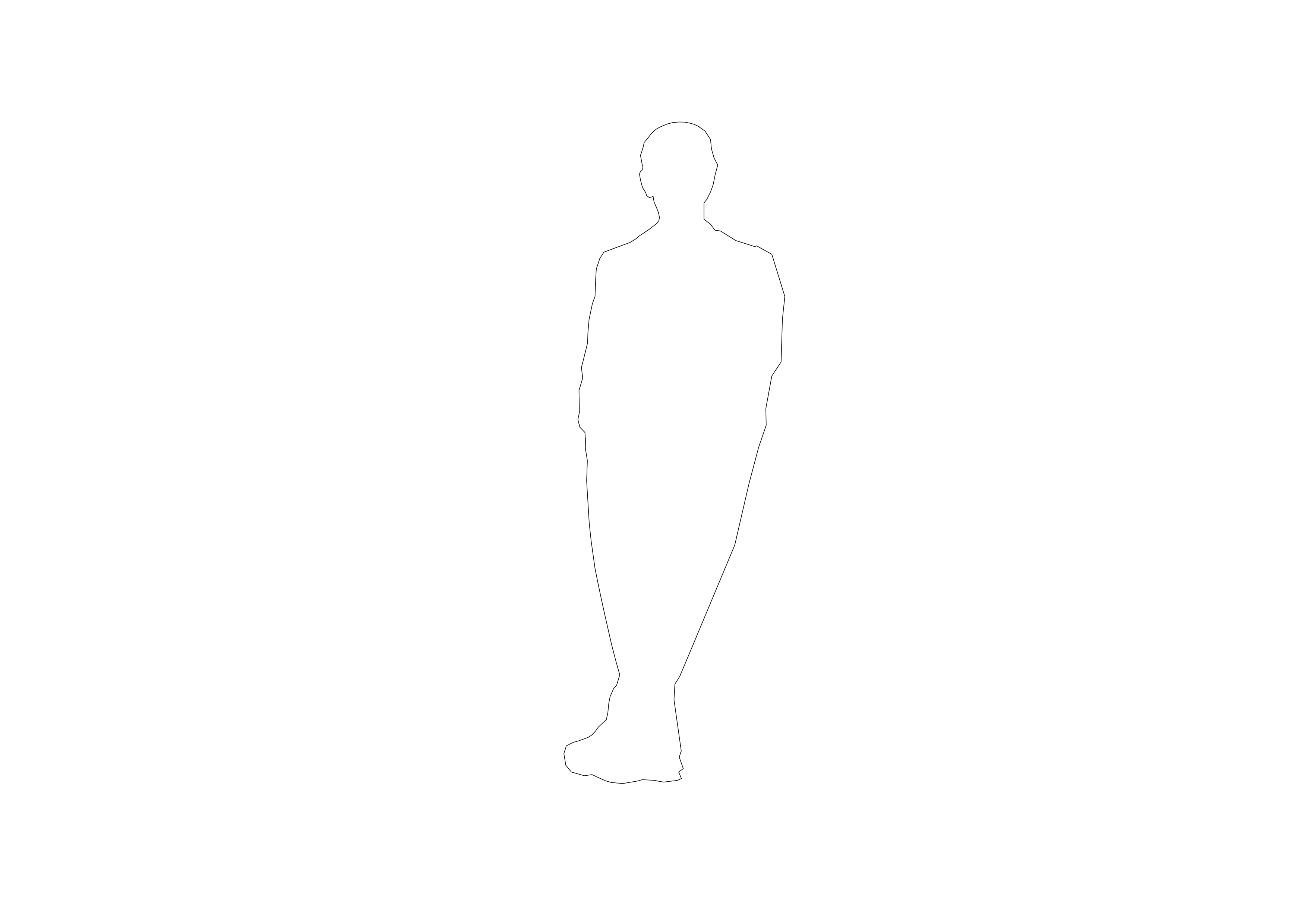 Free Person Standing Elevation CAD Block – DWG, DXF, PDF Format
