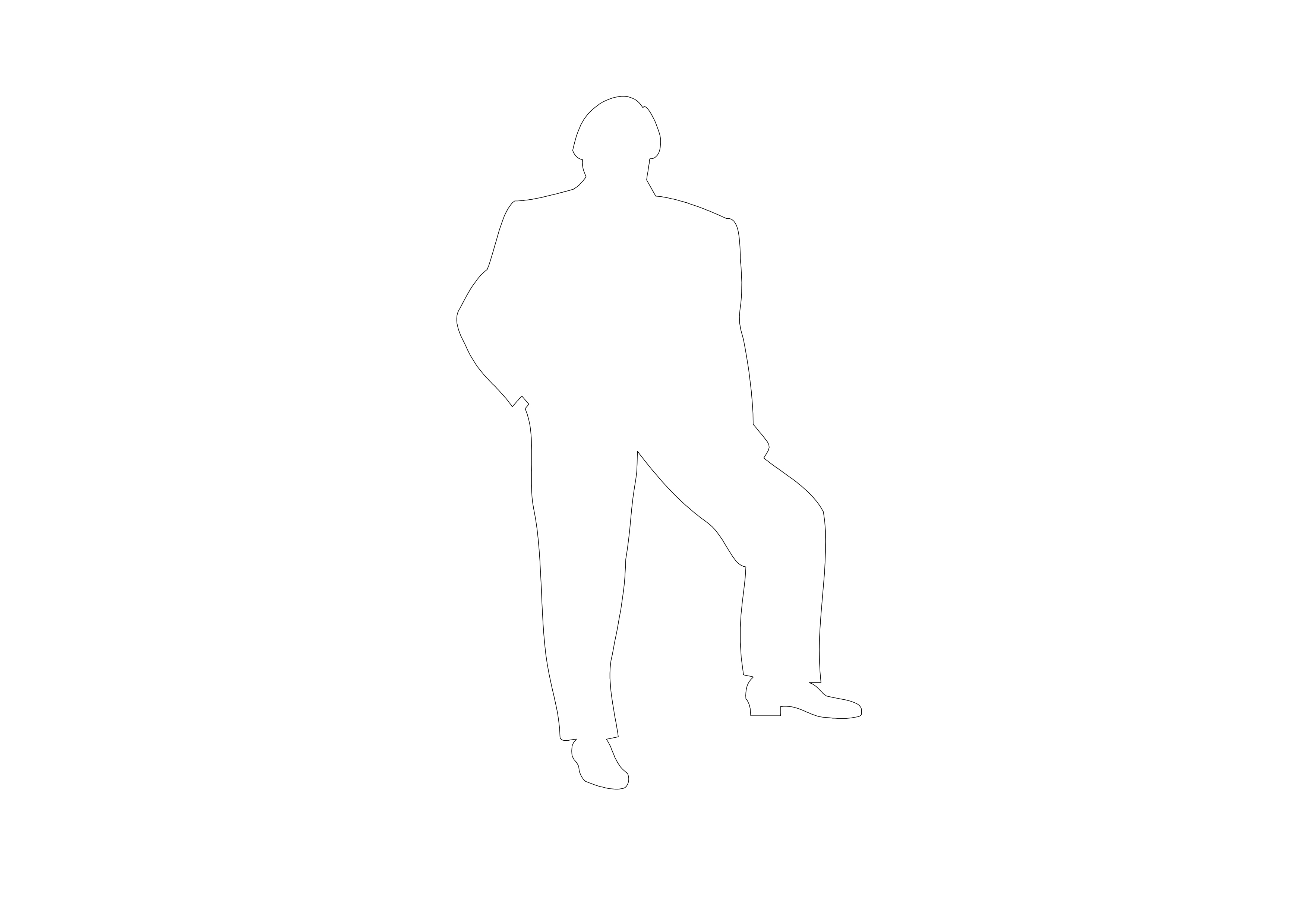 Free Person Standing Elevation CAD Block – DWG, DXF, PDF Format