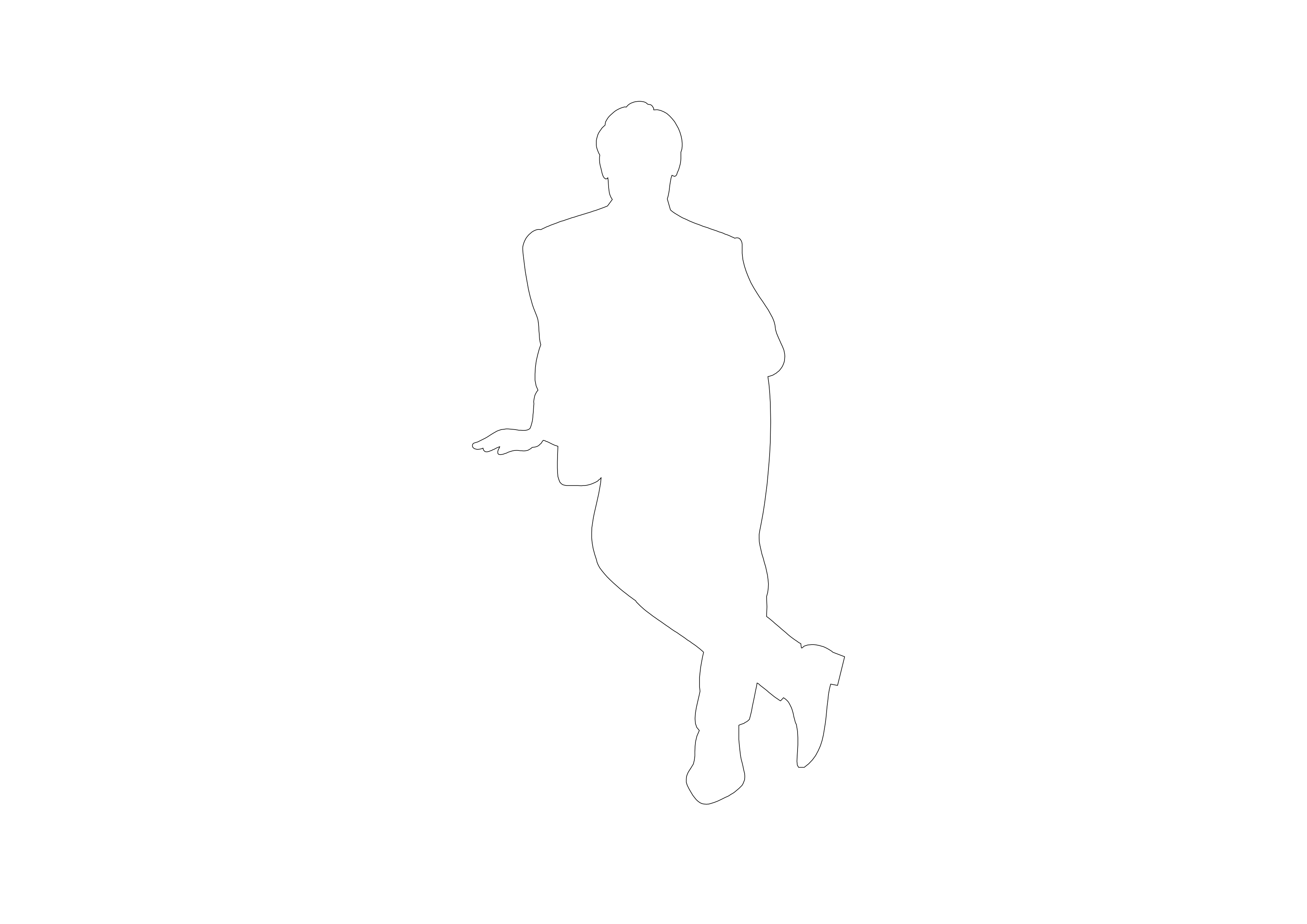 Free Person Standing Elevation CAD Block – DWG, DXF, PDF Format