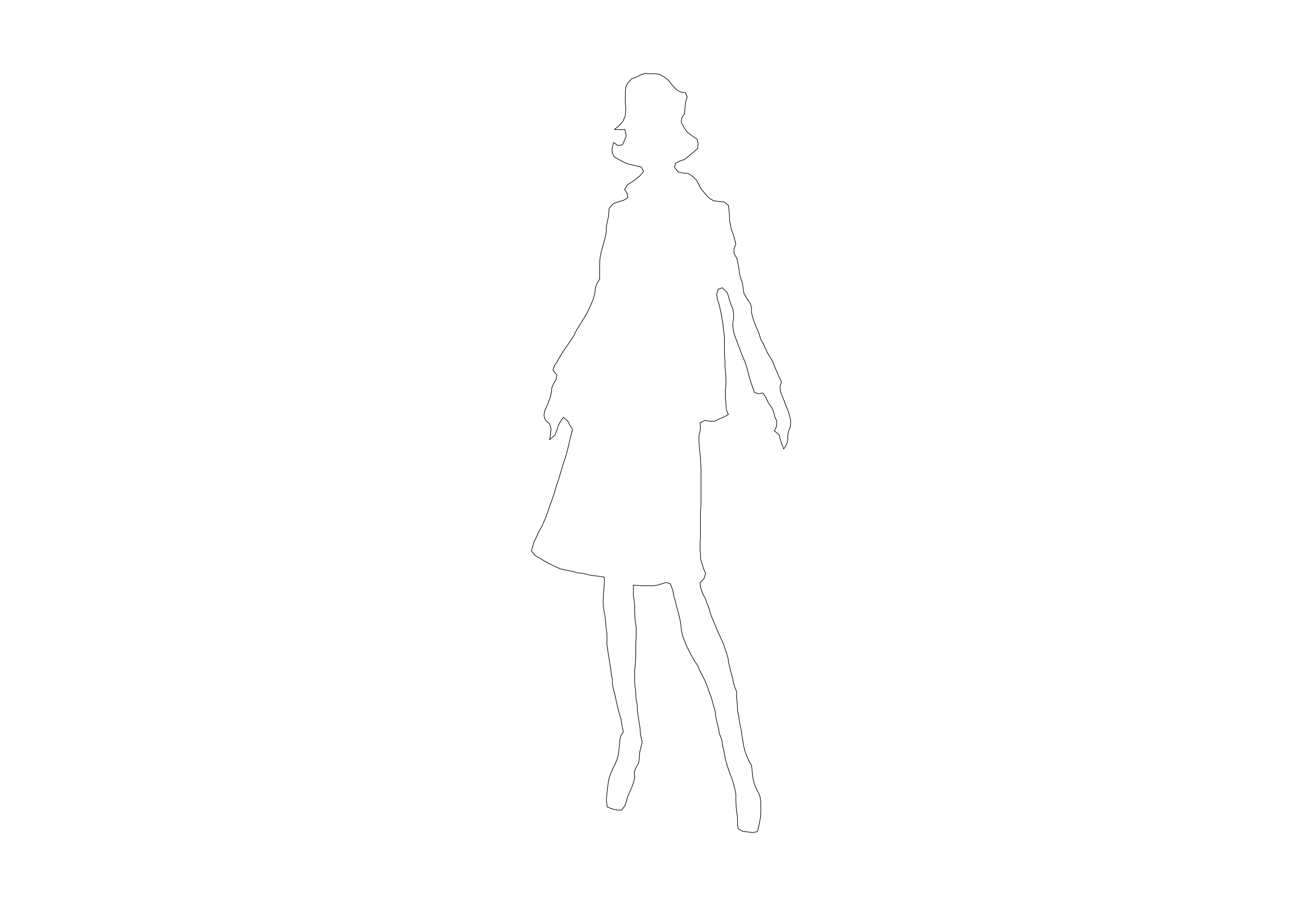 Free Person Standing Elevation CAD Block – DWG, DXF, PDF Format