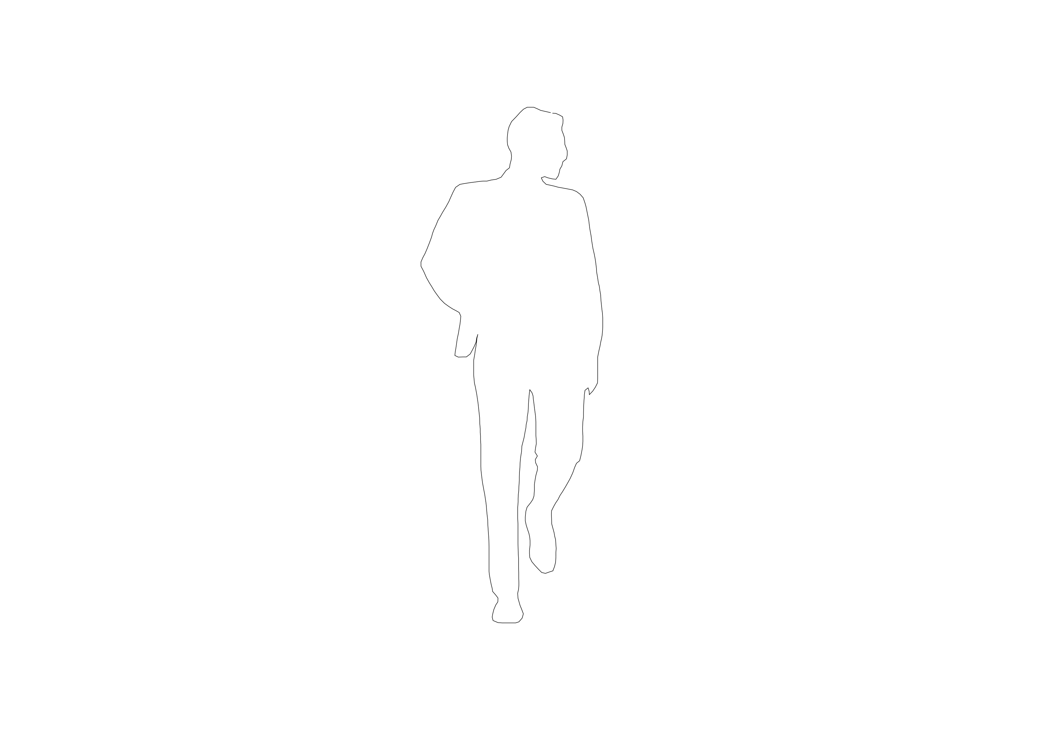 Free Person Standing Elevation CAD Block – DWG, DXF, PDF Format