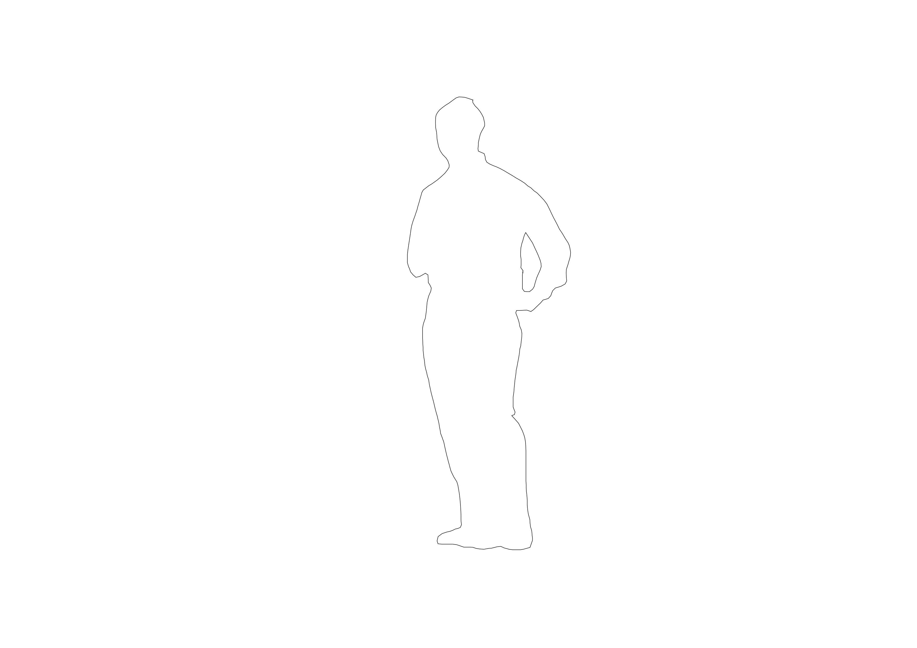 Free Person Standing Elevation CAD Block – DWG, DXF, PDF Format