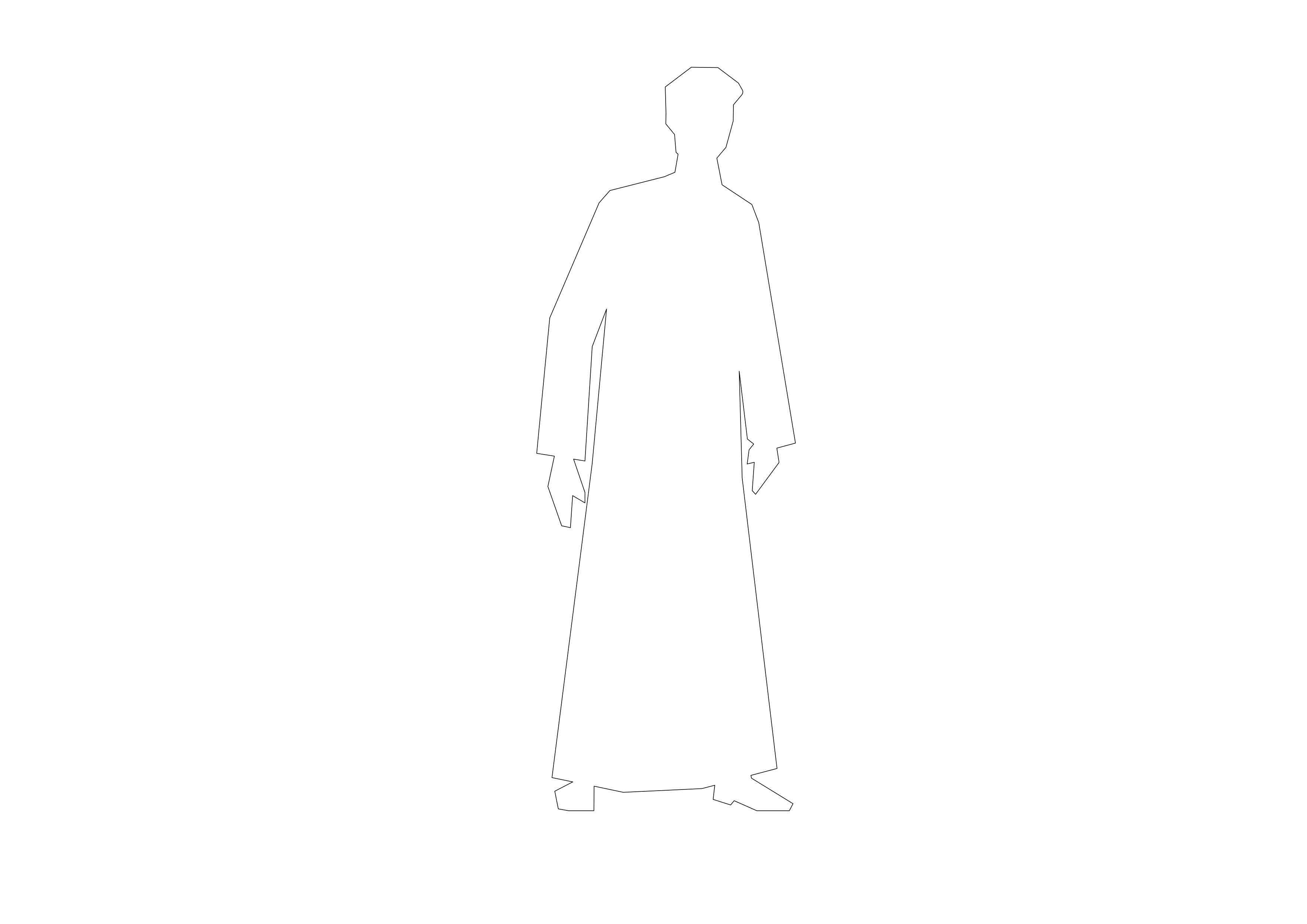 Free Person Standing Elevation CAD Block – DWG, DXF, PDF Format