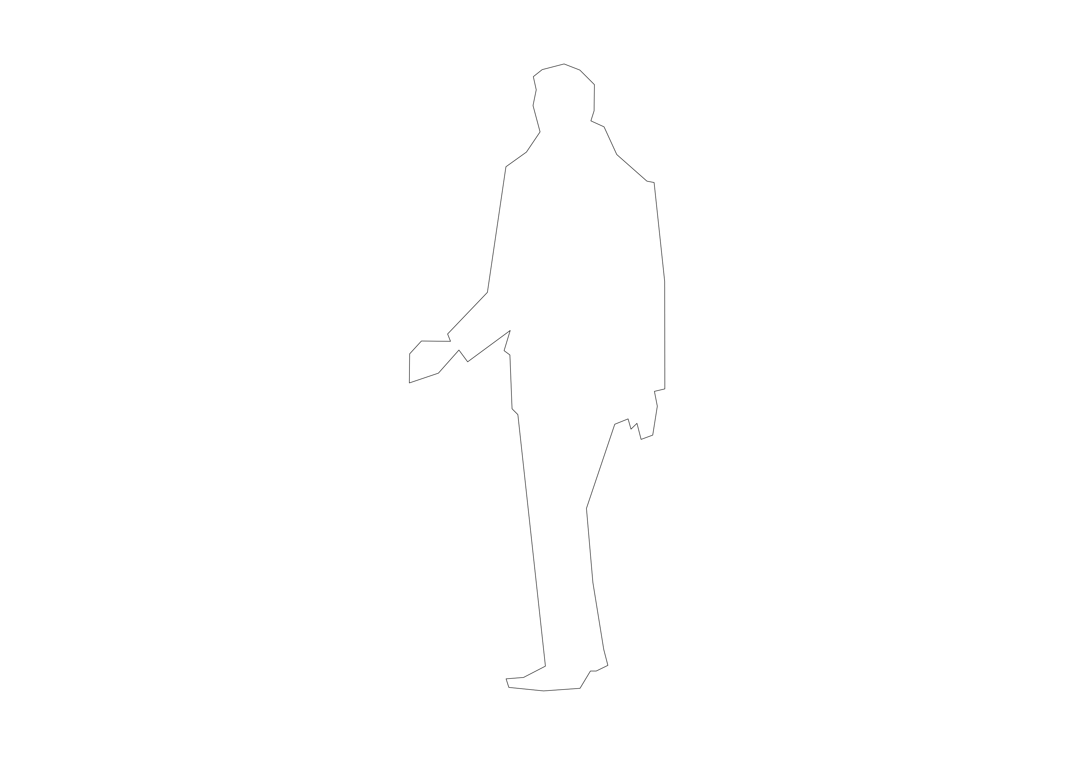 Free Person Standing Elevation CAD Block – DWG, DXF, PDF Format