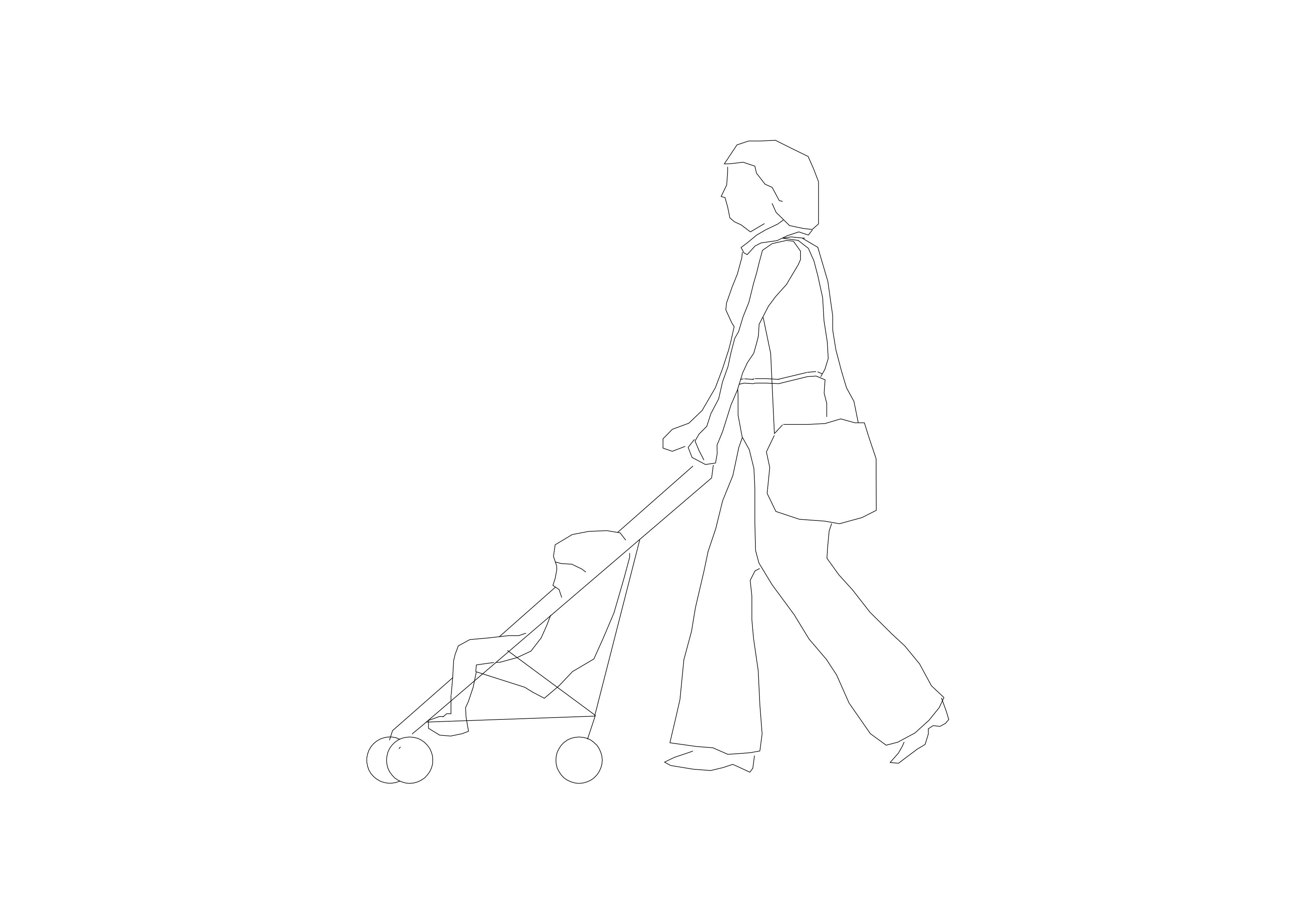 Free Person Walking Elevation CAD Block – DWG, DXF, PDF Format