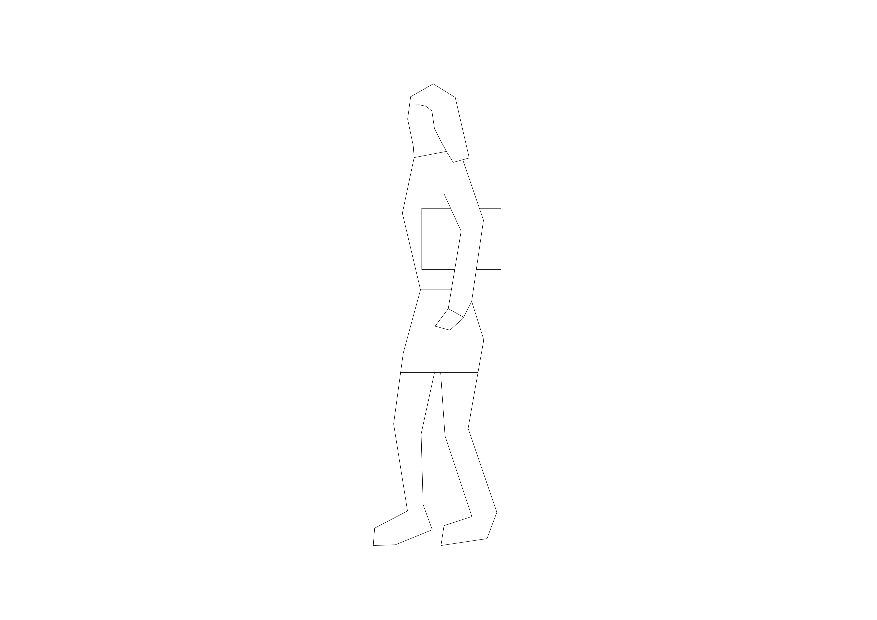 Free Person Walking Elevation CAD Block – DWG, DXF, PDF Format
