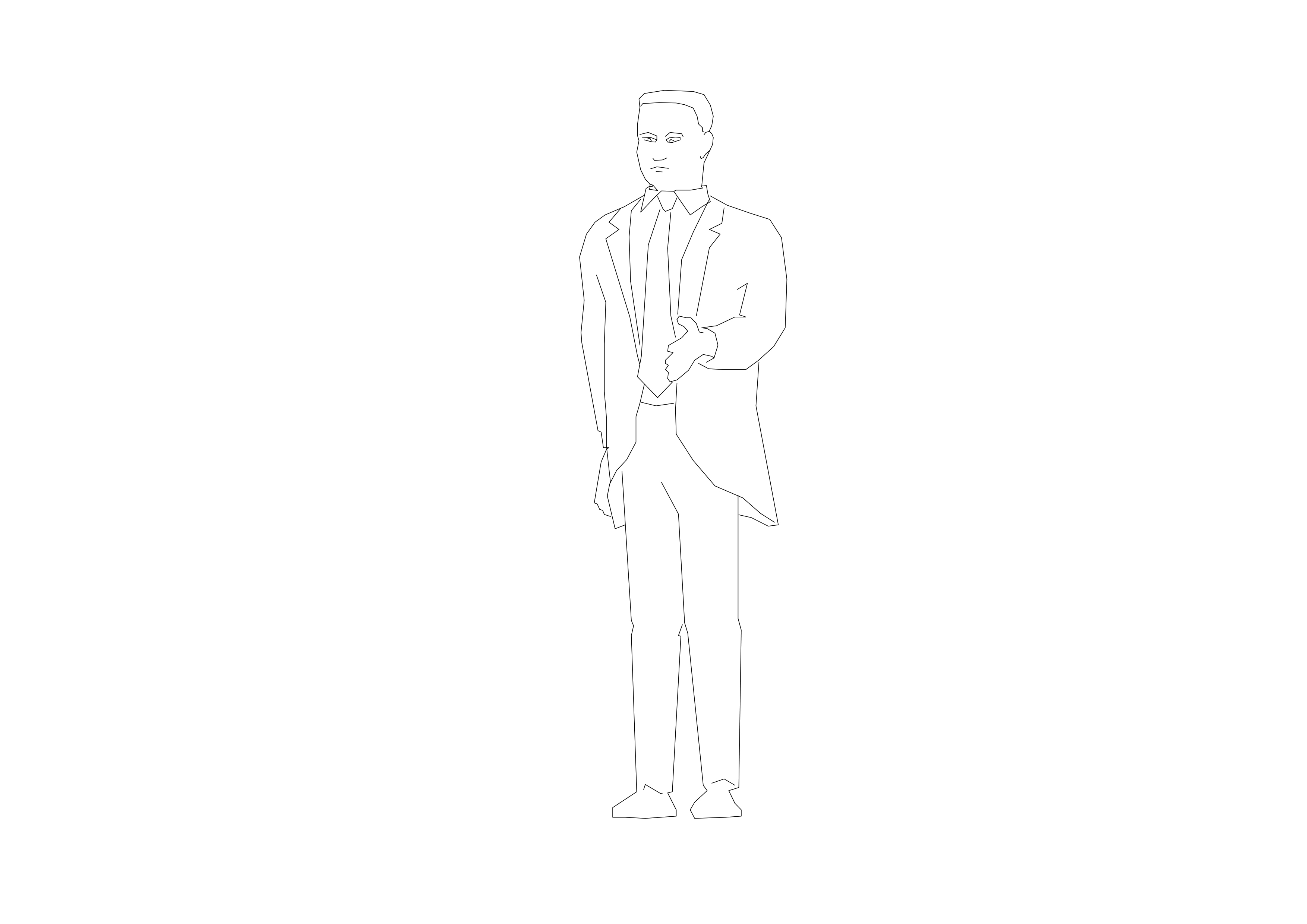Free Person Walking Elevation CAD Block – DWG, DXF, PDF Format