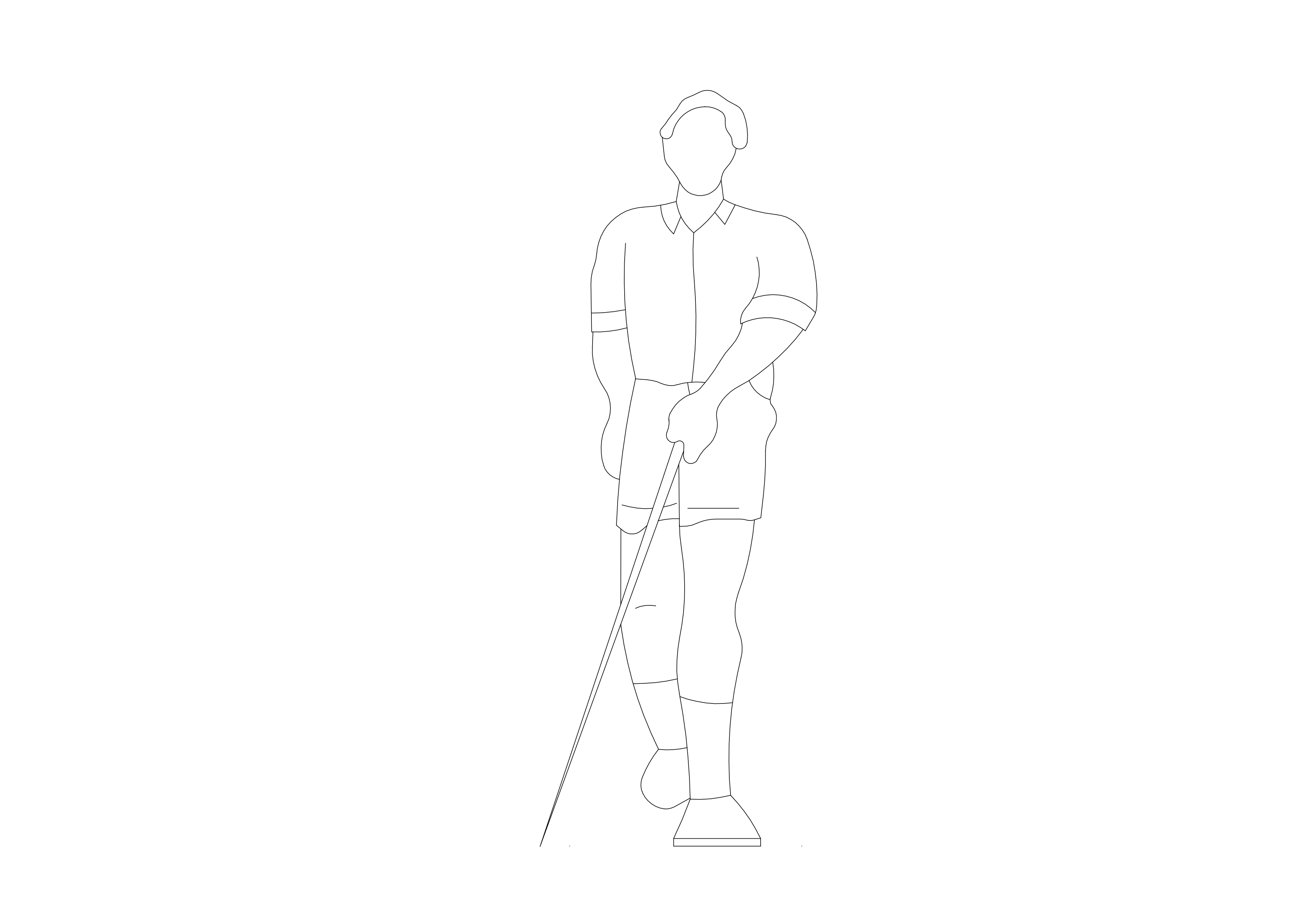 Free Person Walking Elevation CAD Block – DWG, DXF, PDF Format