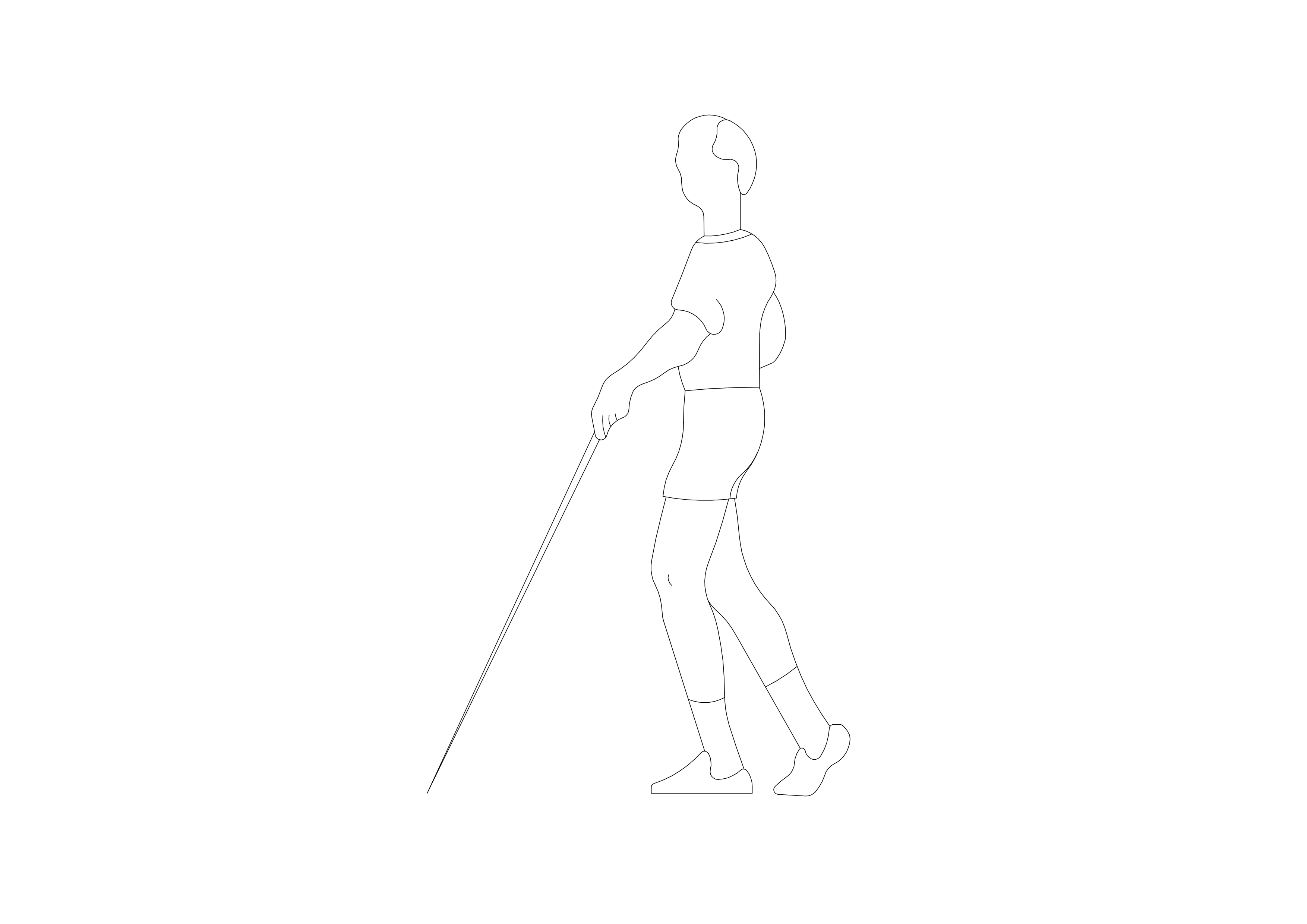 Free Person Walking Elevation CAD Block – DWG, DXF, PDF Format